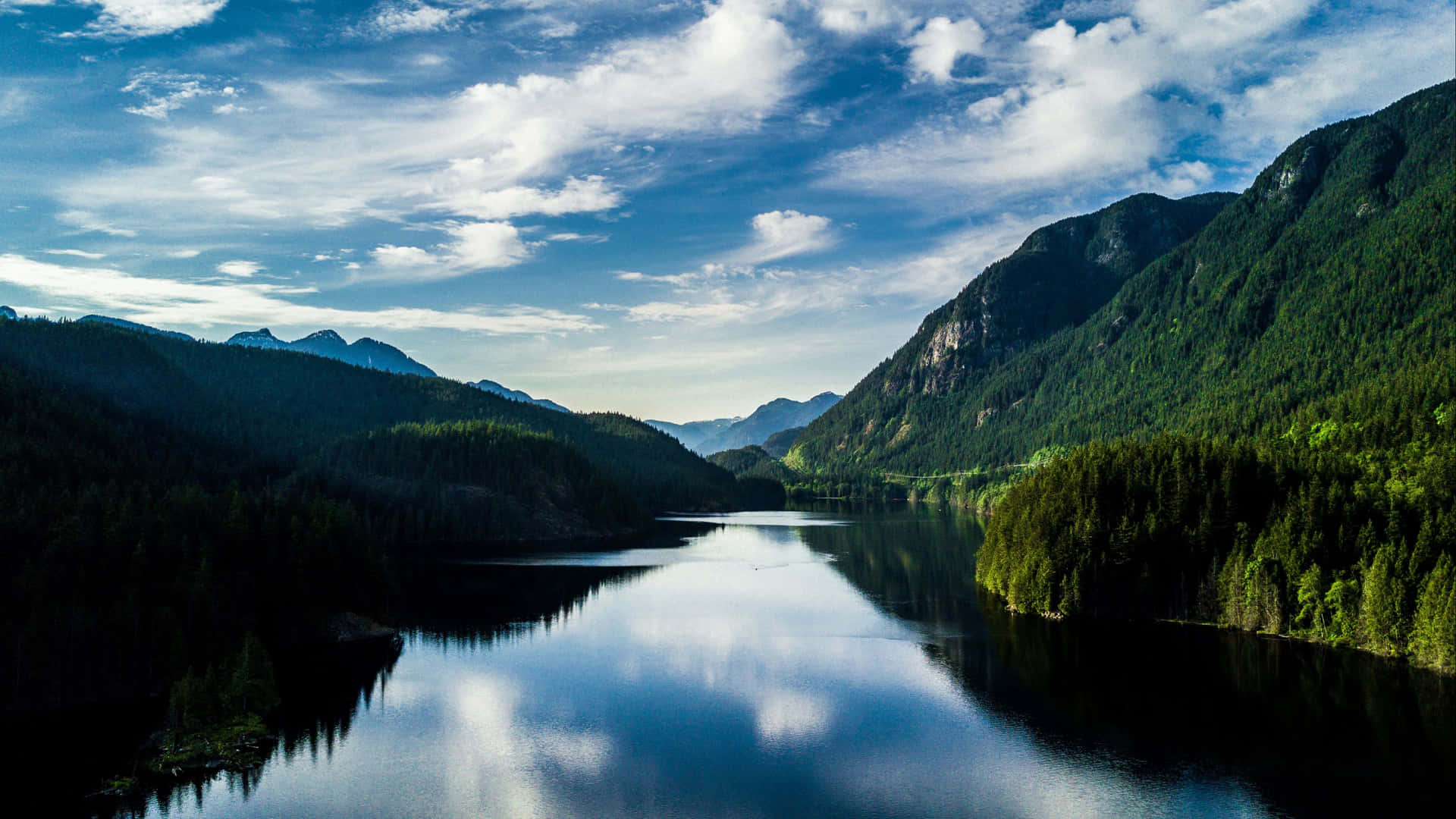 Serene Mountain Lake Summer4 K Ultra Wide.jpg Background