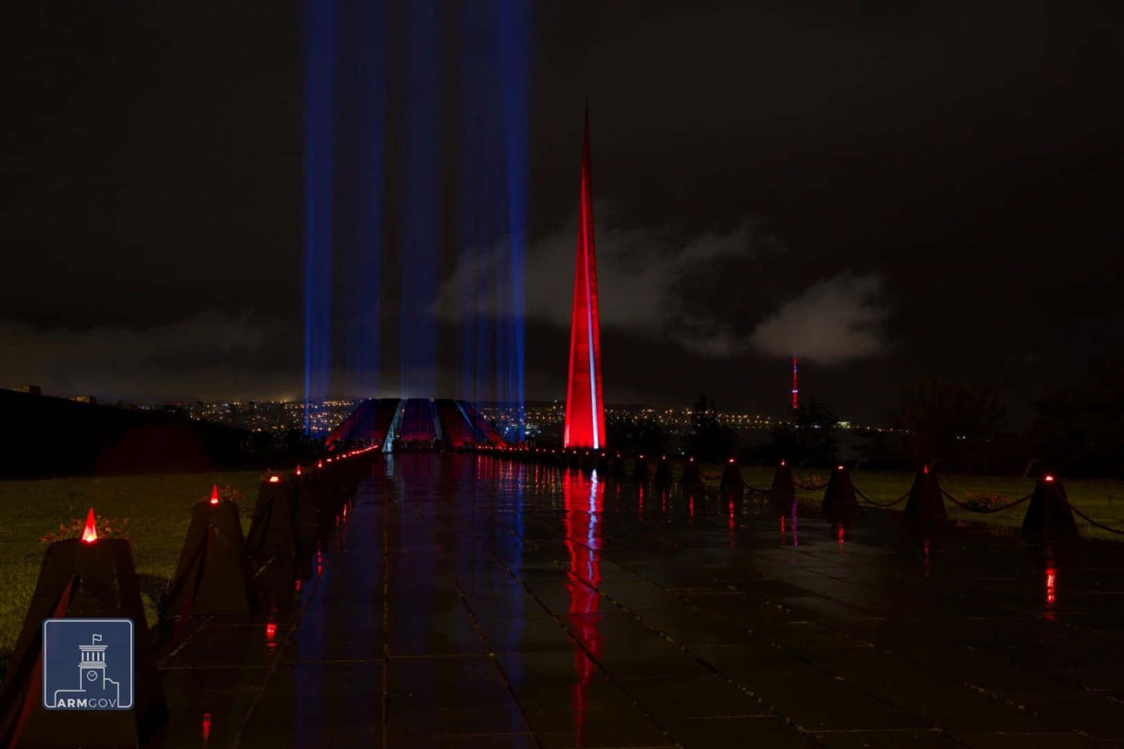 Serene Night At The Armenian Genocide Memorial Background