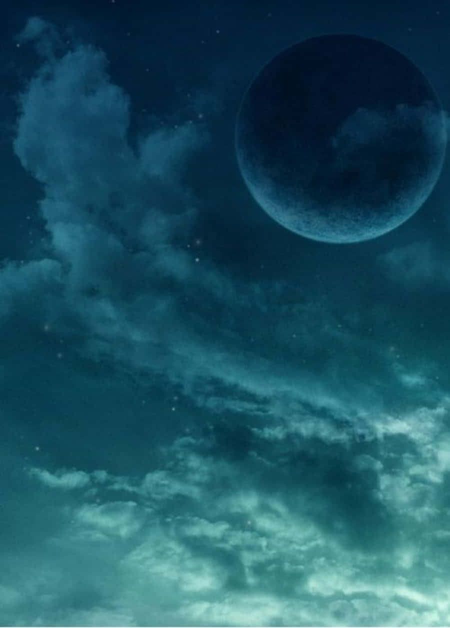 Serene Pastel Blue Green Gradient Wallpaper Background