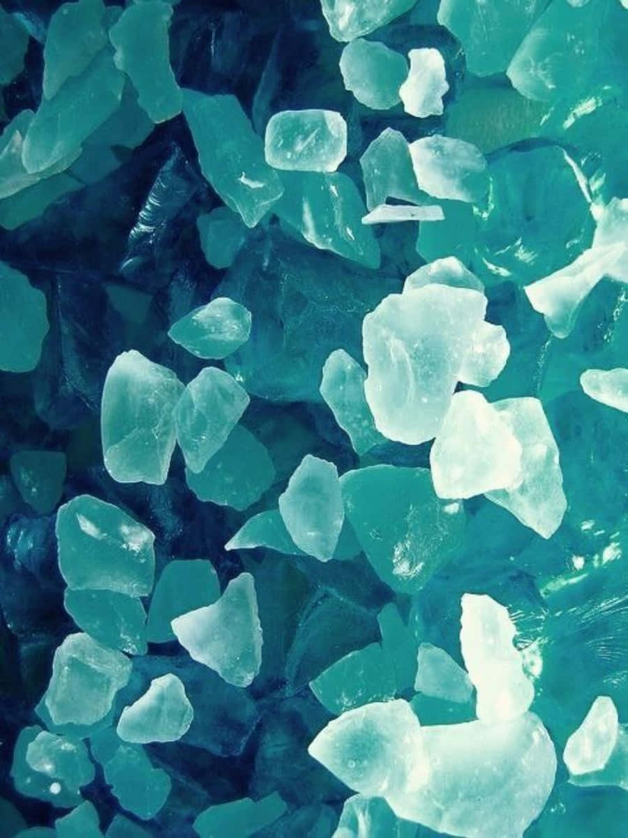 Serene Pastel Blue Green Gradient Wallpaper Background
