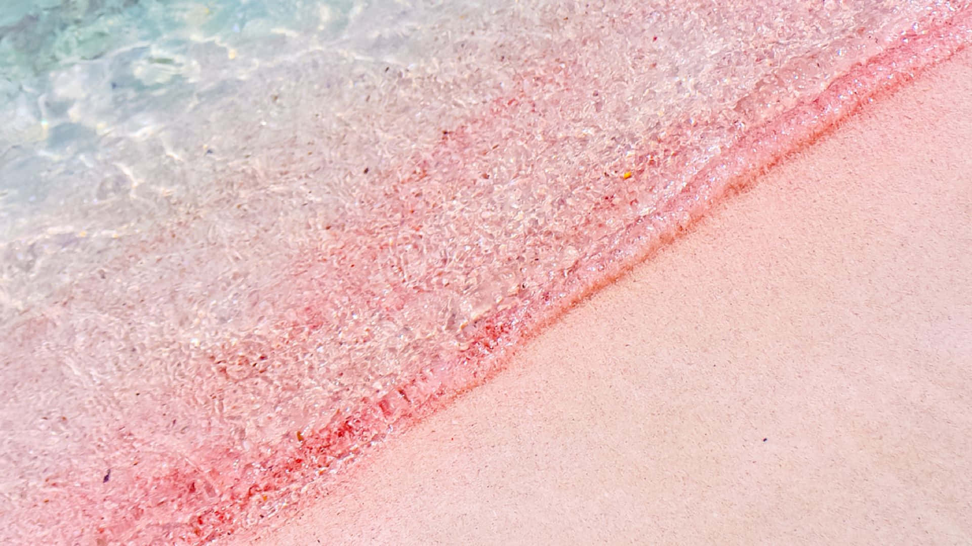 Serene Pink Beach Paradise Background