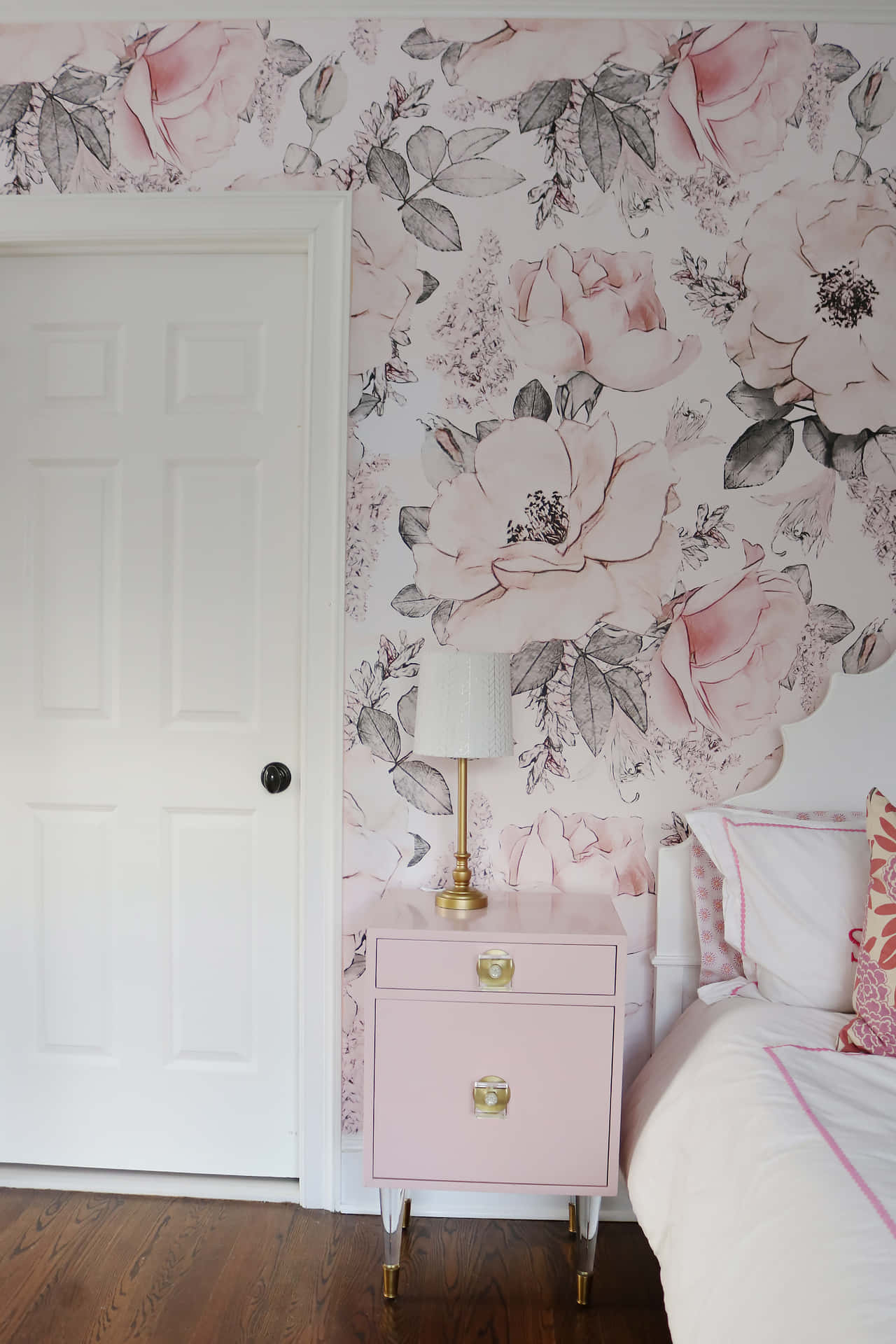 Serene Pink Blossom Room Decor Background