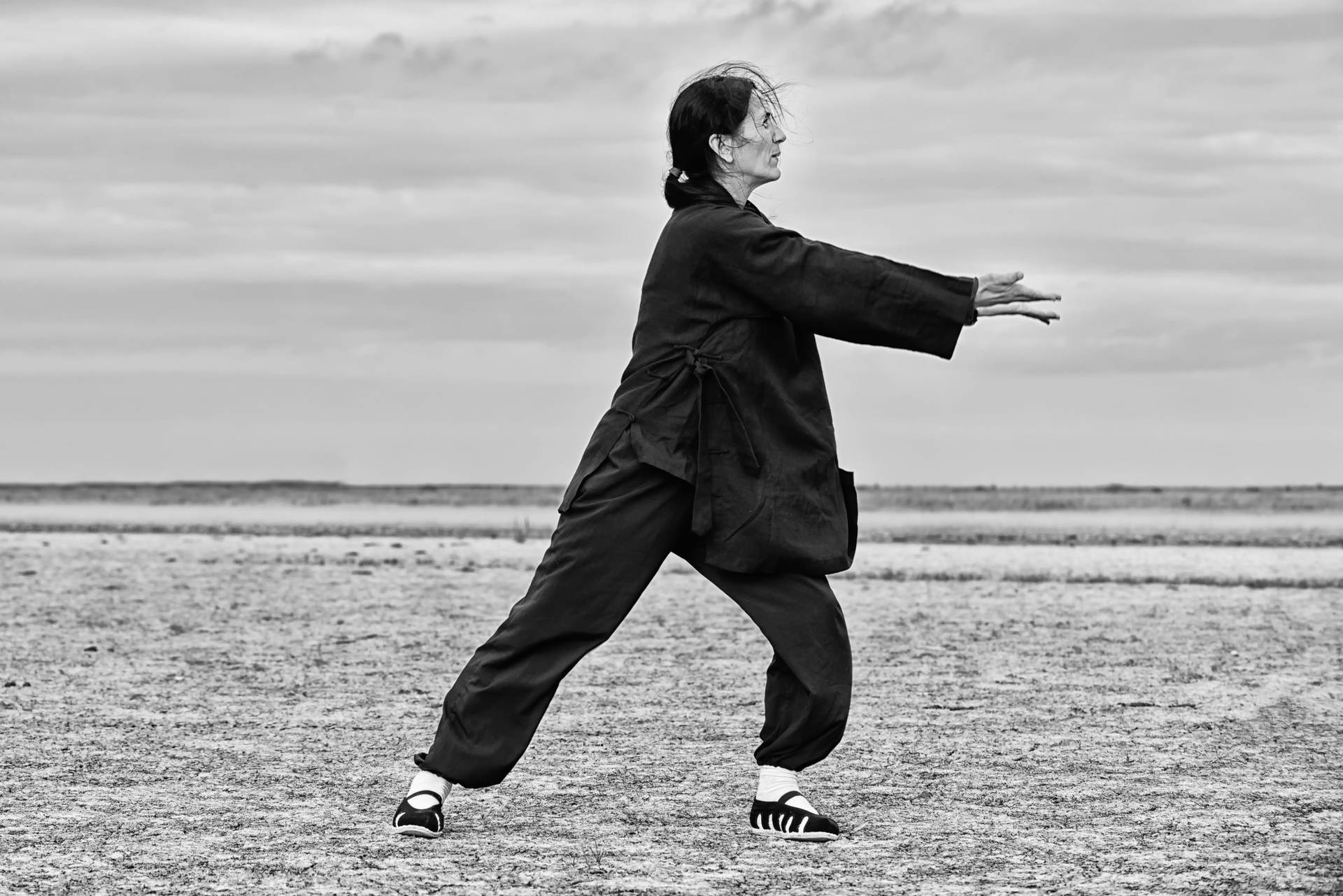 Serene Qi Gong Practitioner Background