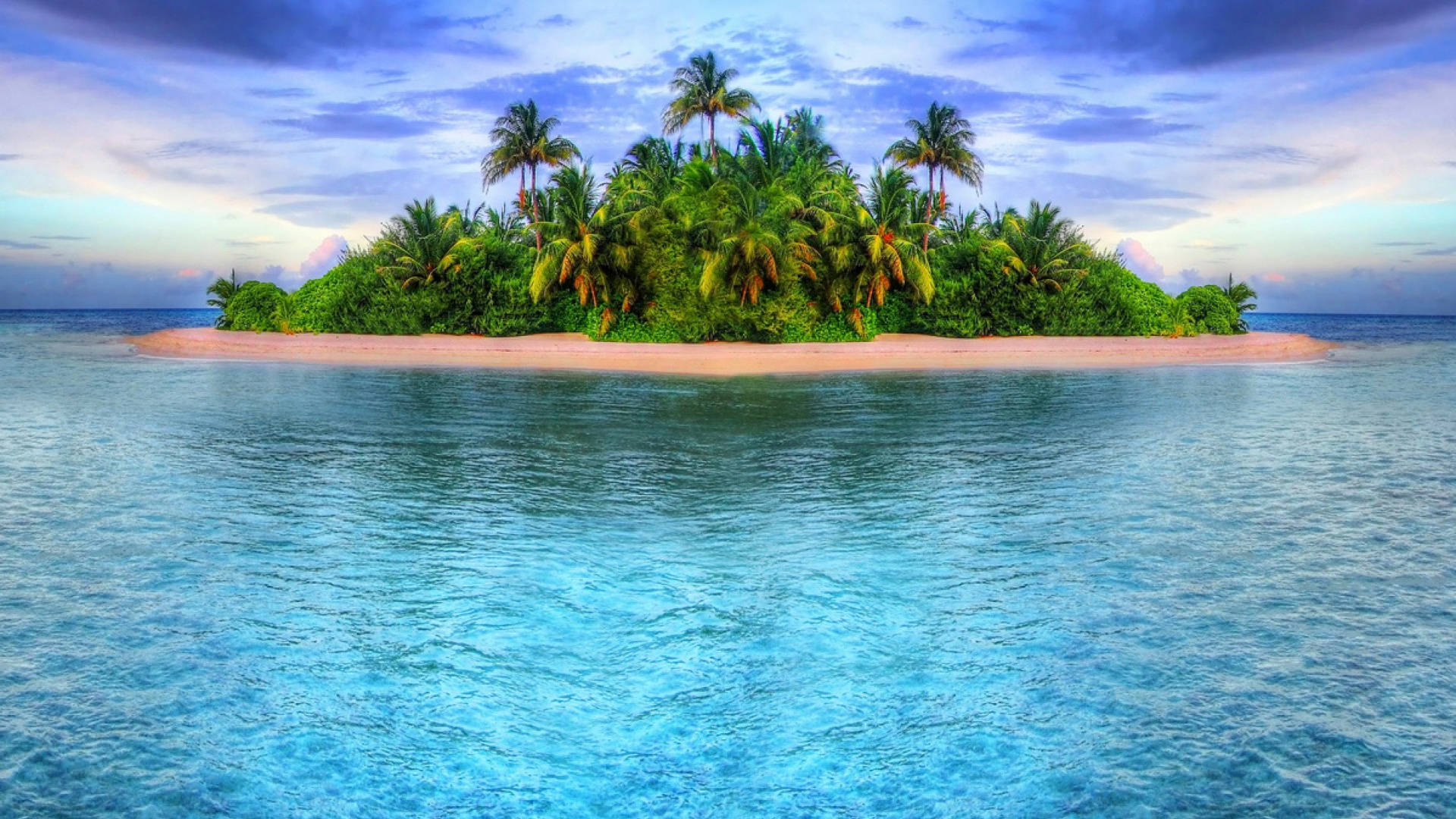 Serene Solitude In Tropical Paradise Background