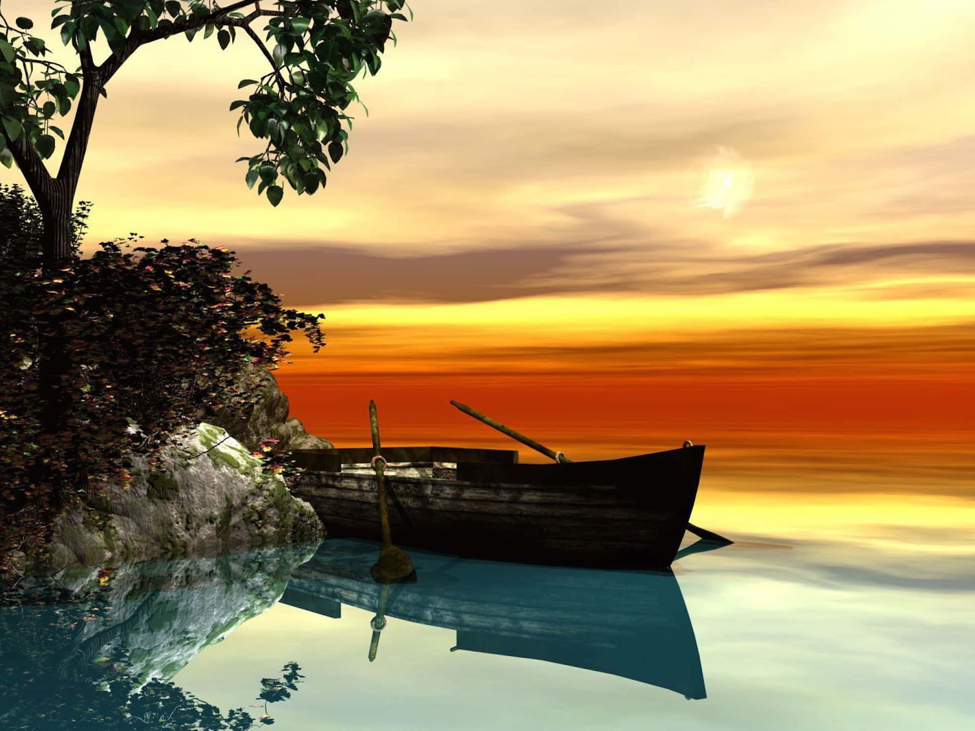 Serene Sunset Sky Hd Background