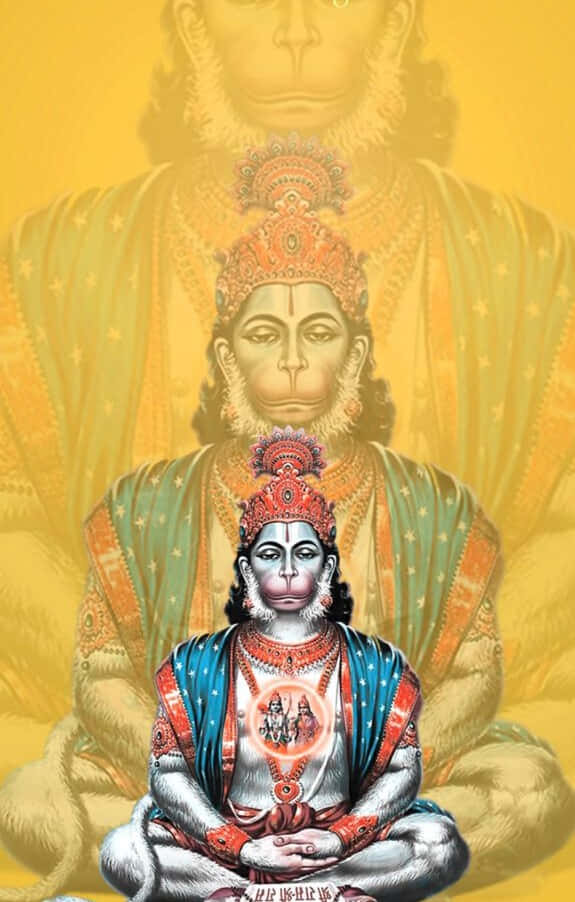 Serene Vapid Hanuman Meditating