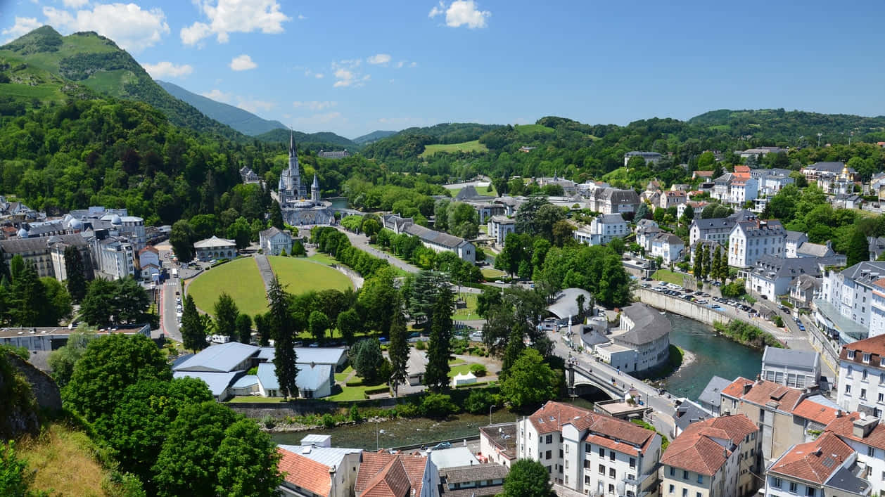Serene View Of Lourdes Sanctuary, France