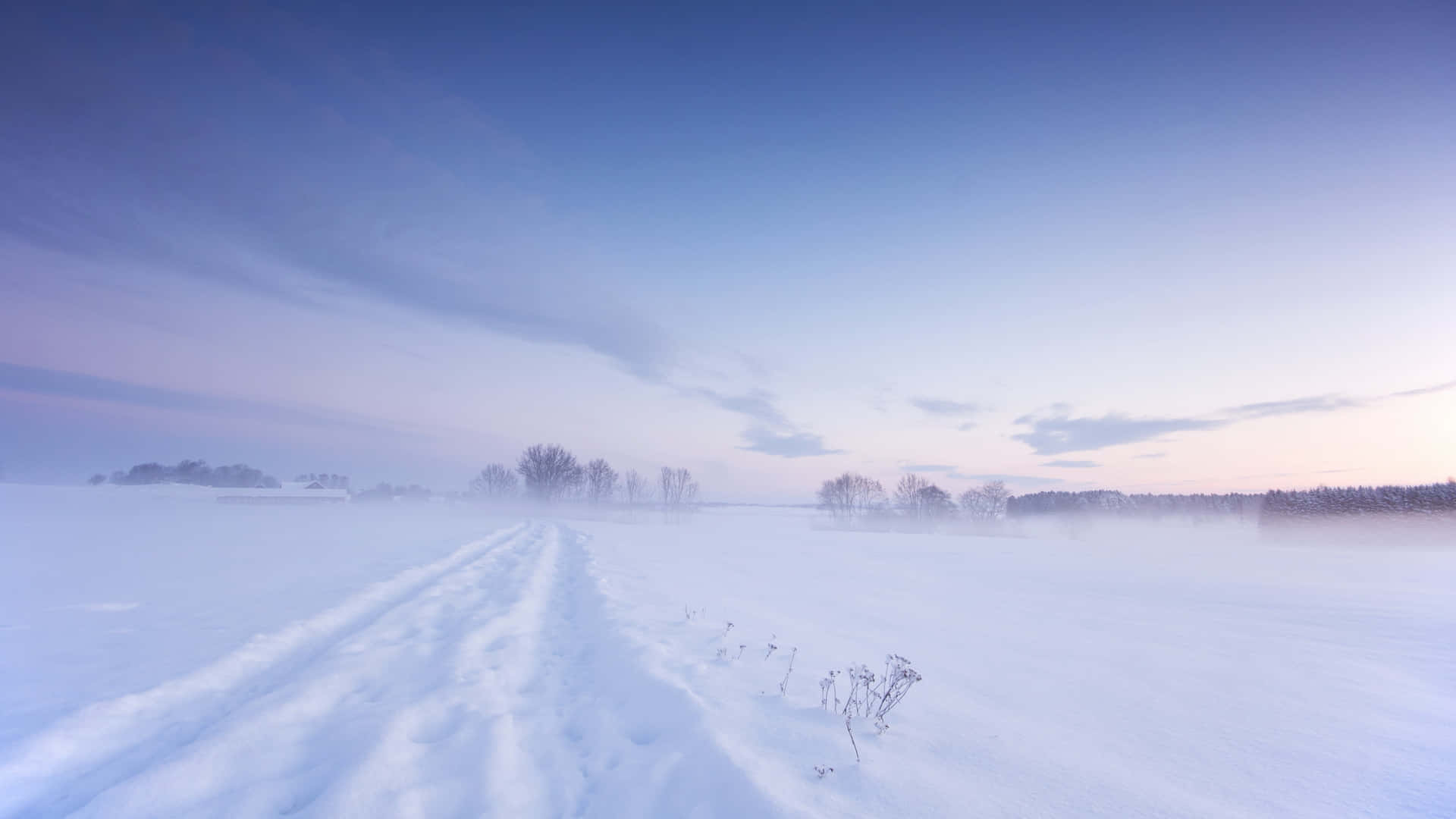 Serene Winter Landscape4 K Background