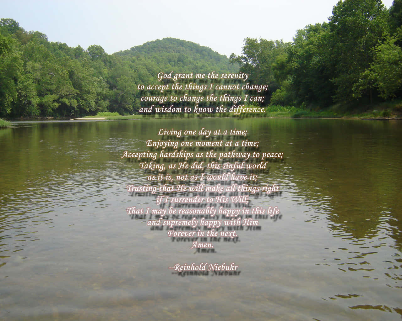 Serenity Prayer By Reinhold Niebuhr Background