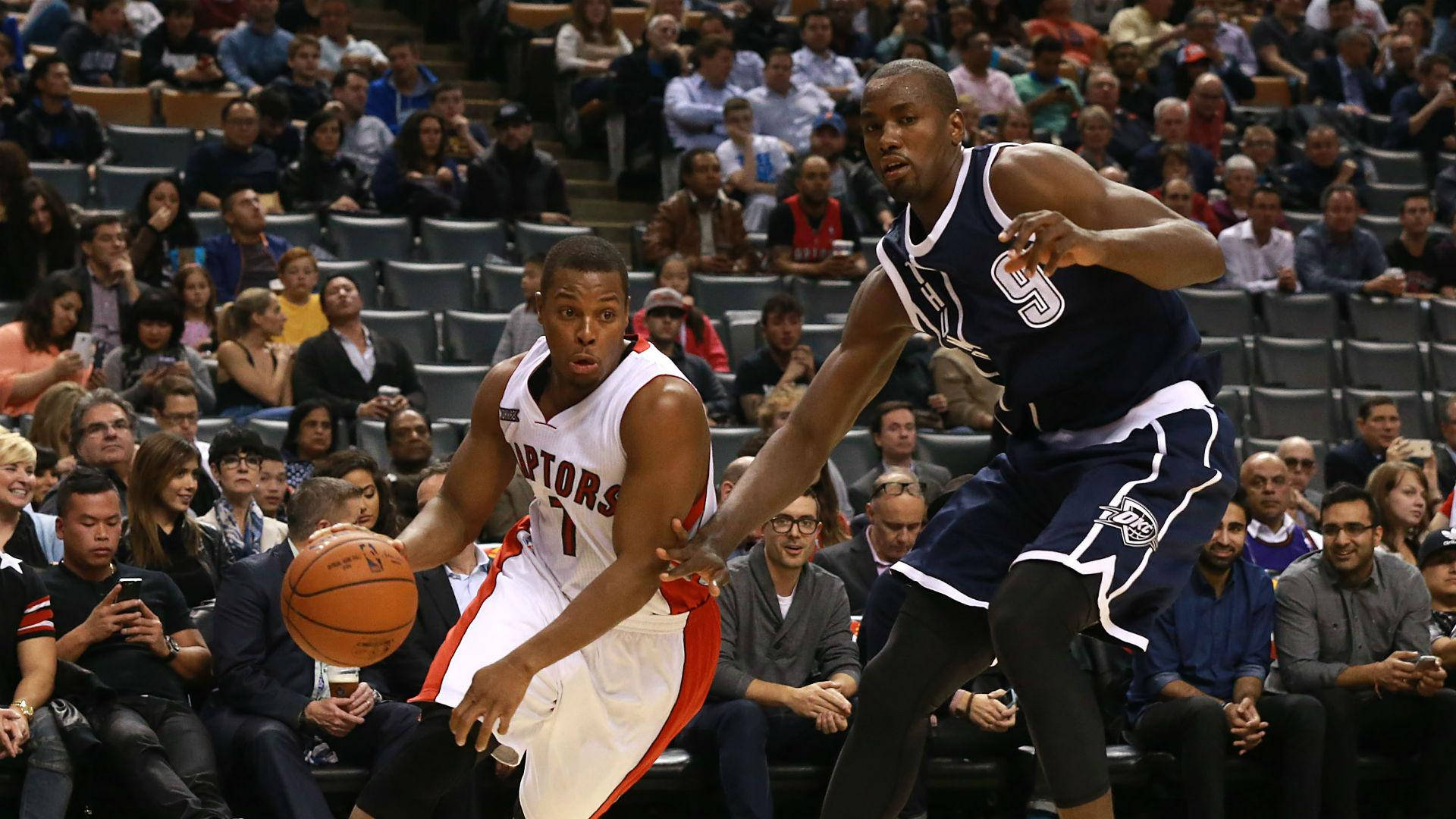 Serge Ibaka Defending Kyle Lowry