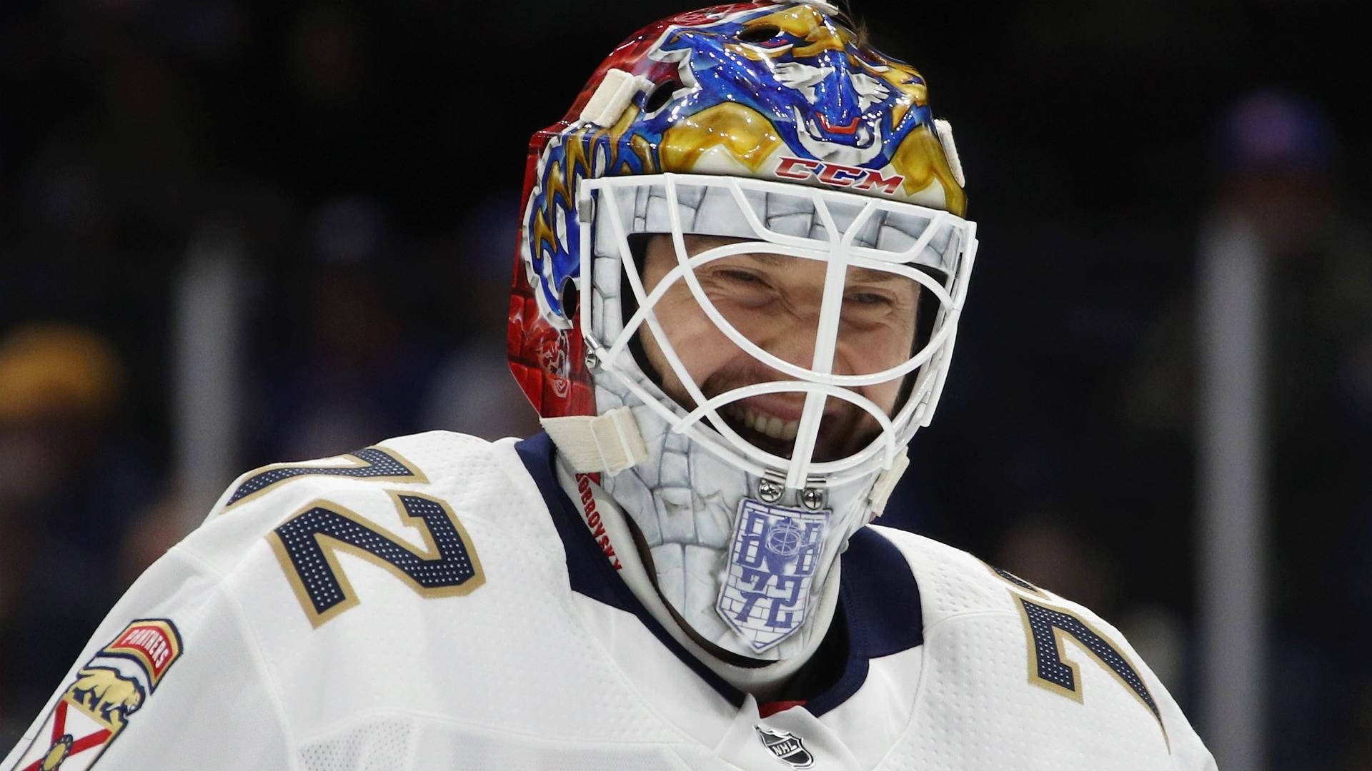 Sergei Bobrovsky, Top Nhl Goaltender In Action Background