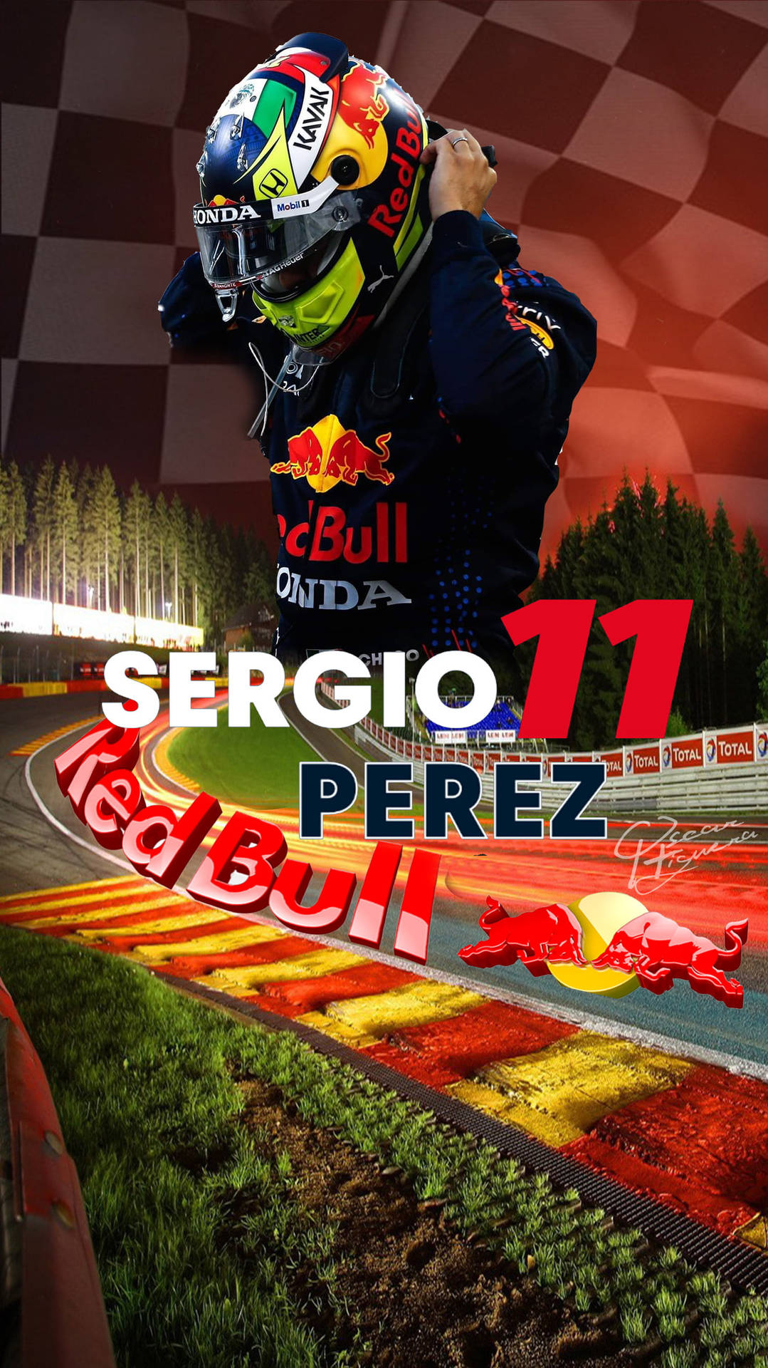 Sergio Perez Red Bull Background