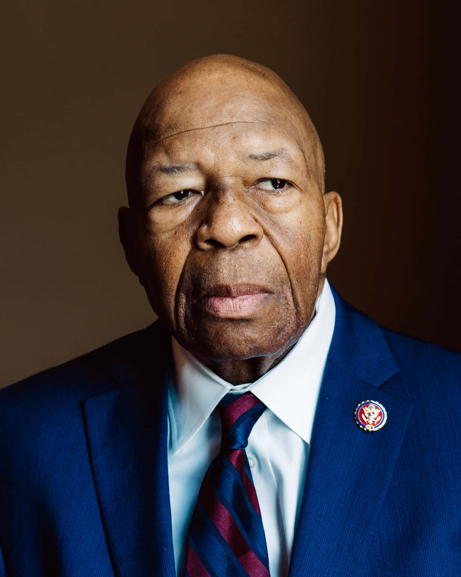 Serious Elijah Cummings In A Dark Blue Suit
