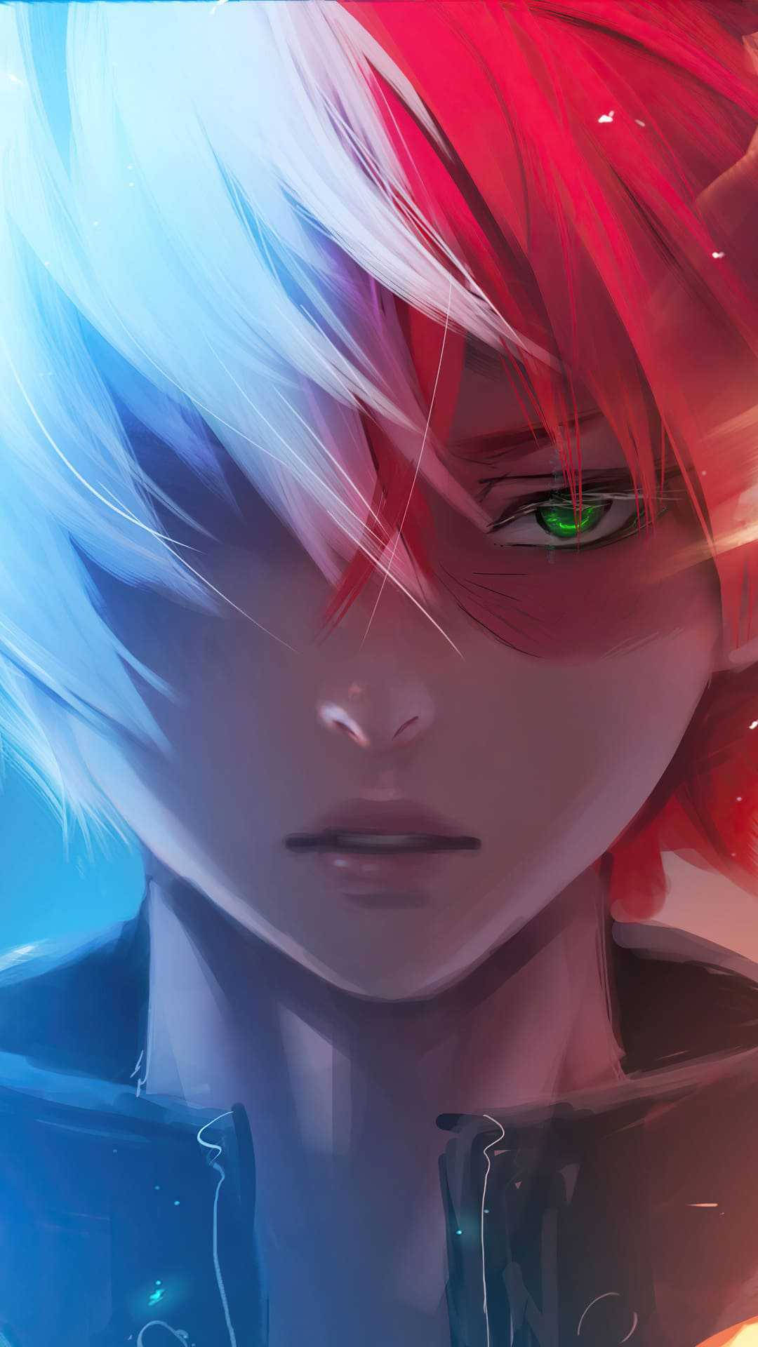 Serious Face Of Shoto Todoroki Aesthetic Background