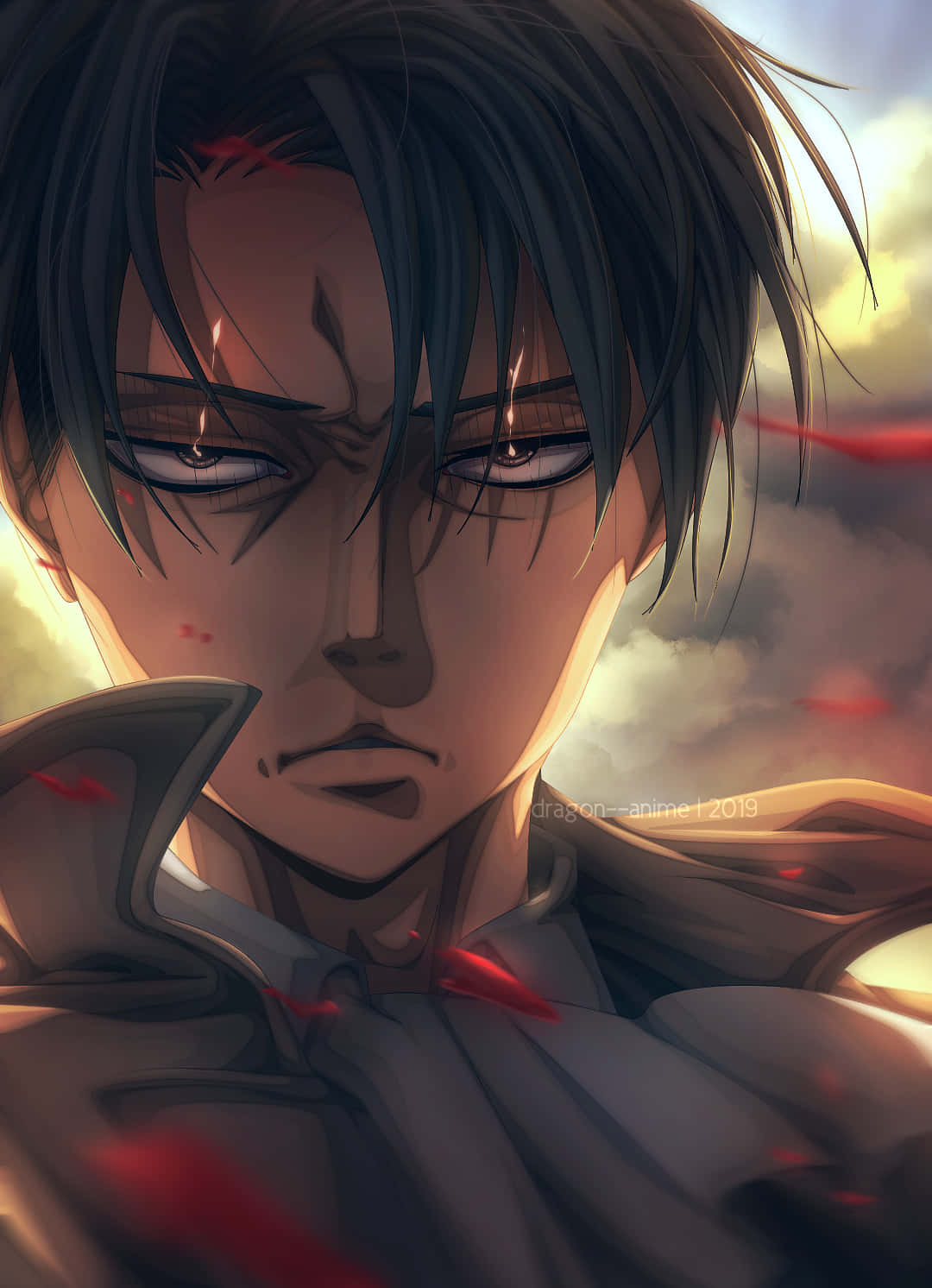 Serious Levi Pfp Close-up Background