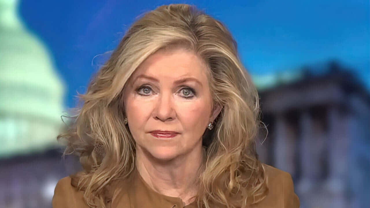 Serious Marsha Blackburn Background