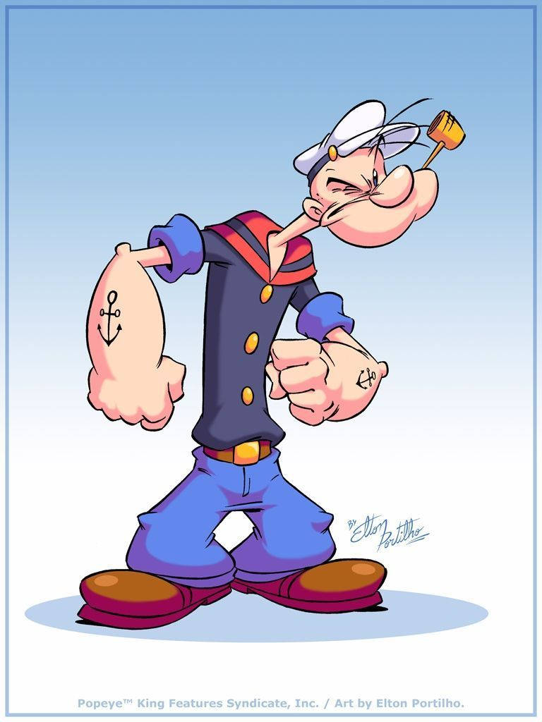 Serious Popeye The Sailor Man Background