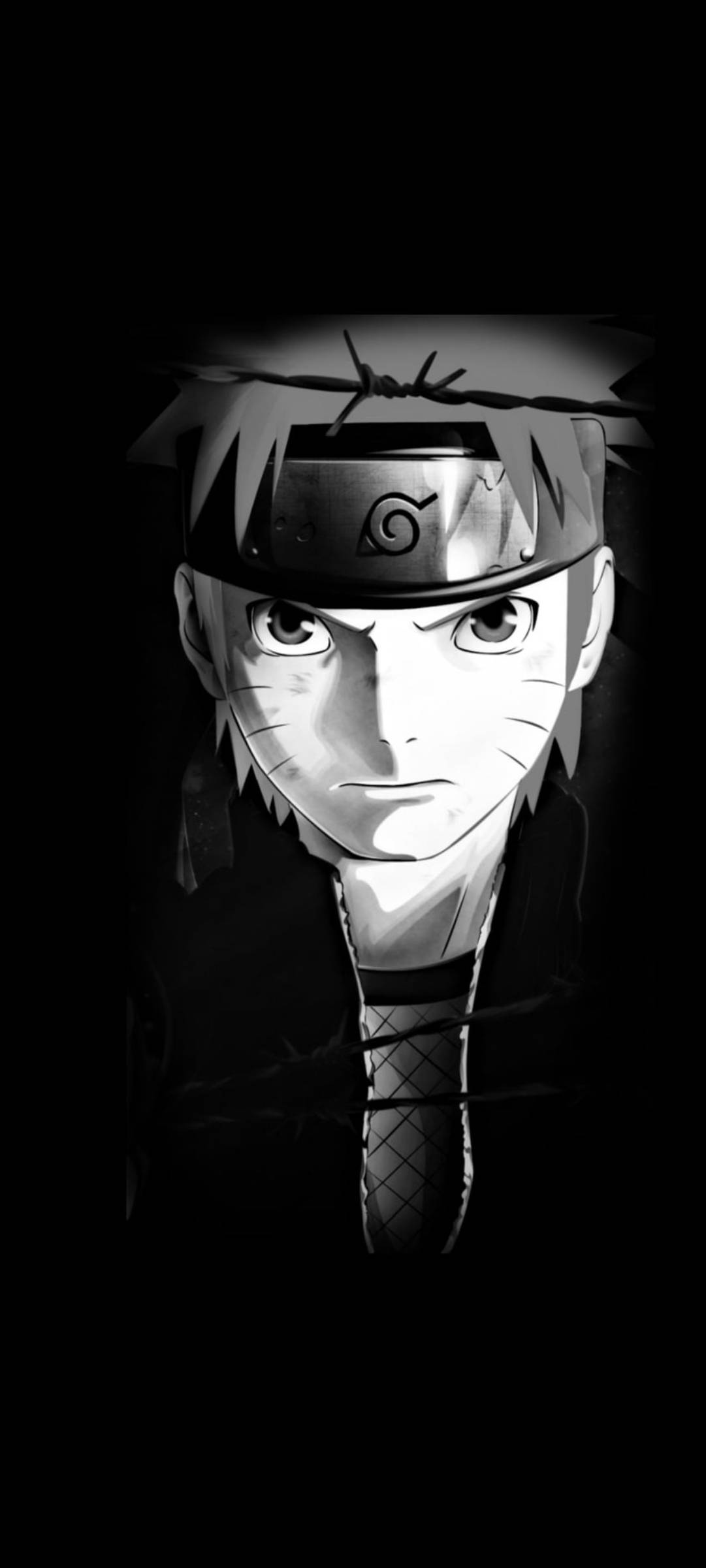 Serious Uzumaki Naruto Black Background