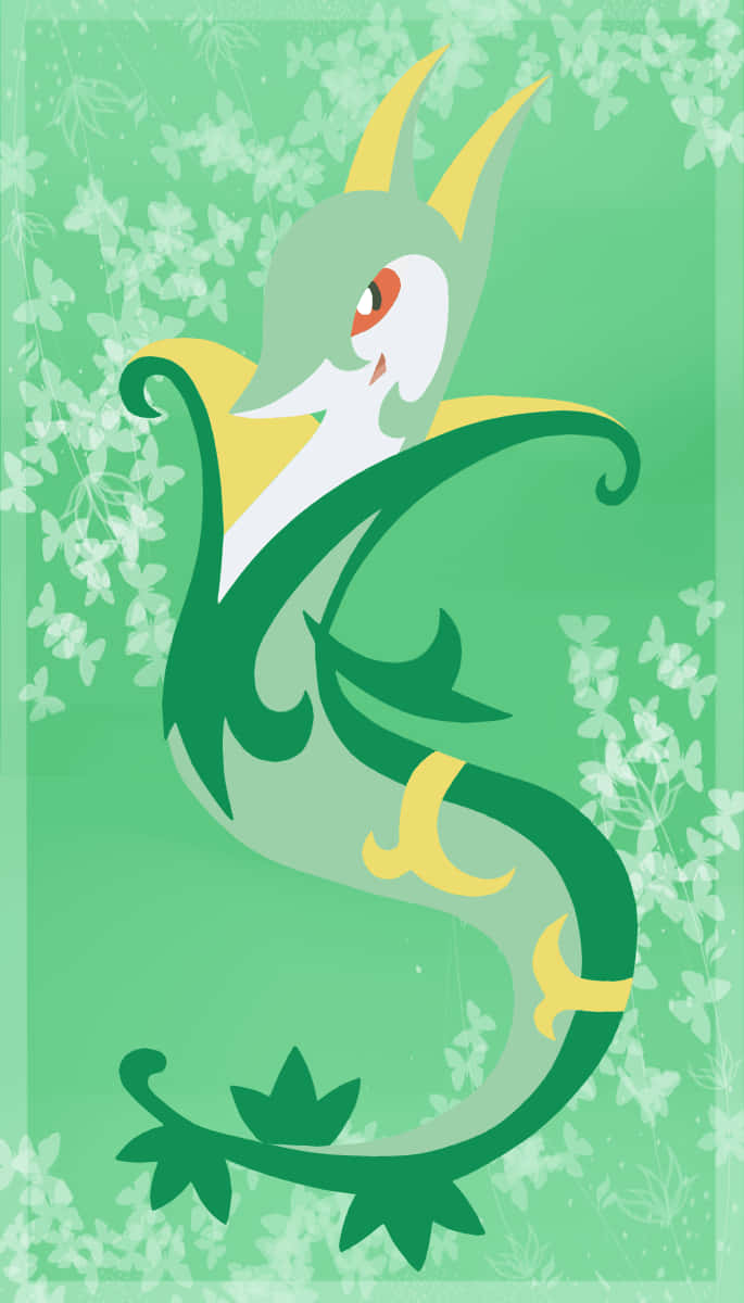 Serperior And Butterflies Background