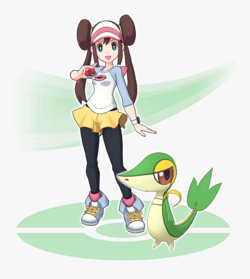 Serperior And Rosa Background