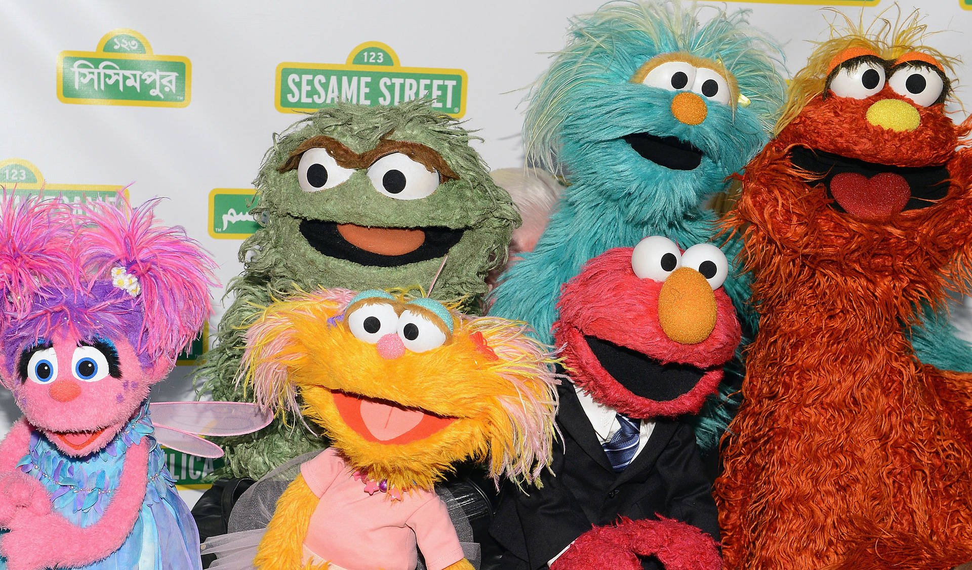 Sesame Street Awards Group Photography Background
