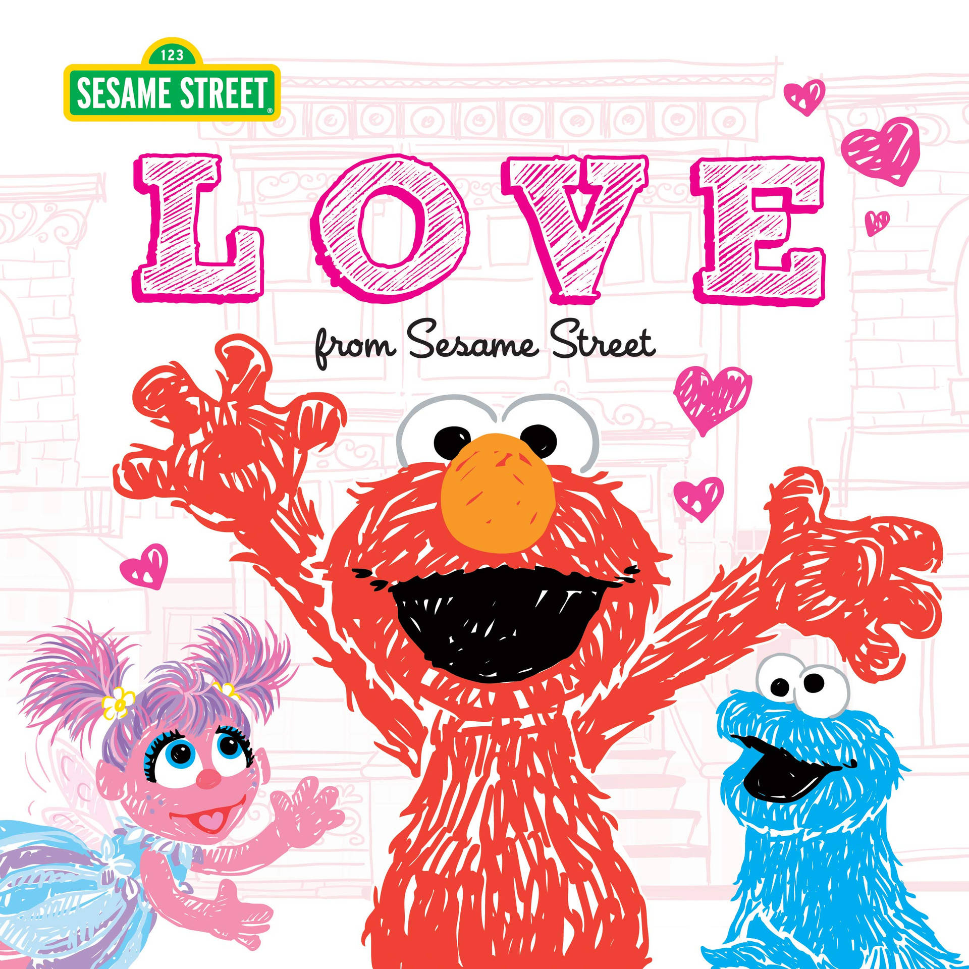 Sesame Street Elmo Love Artwork Background