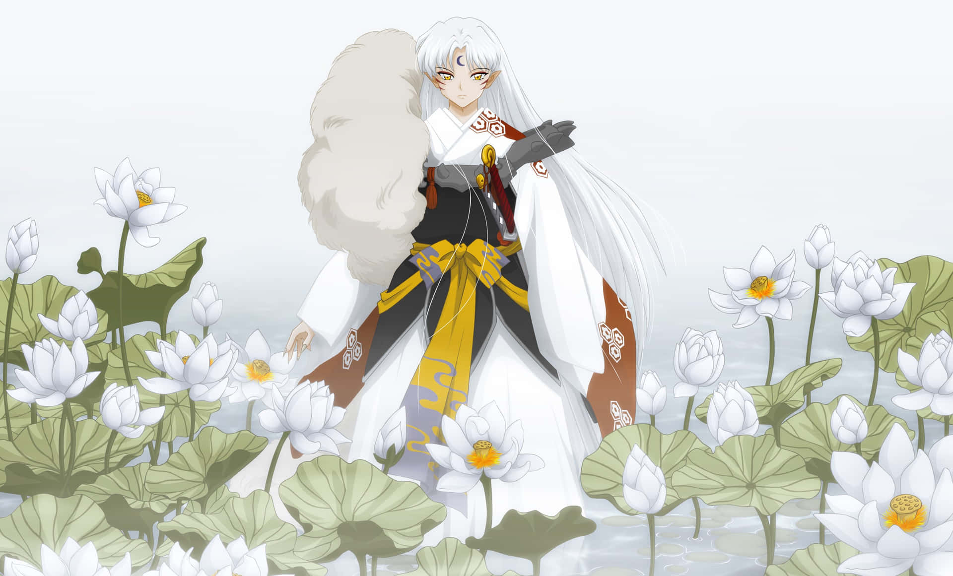 Sesshomaru, The Fearsome Demon Lord From The Series Inuyasha Background