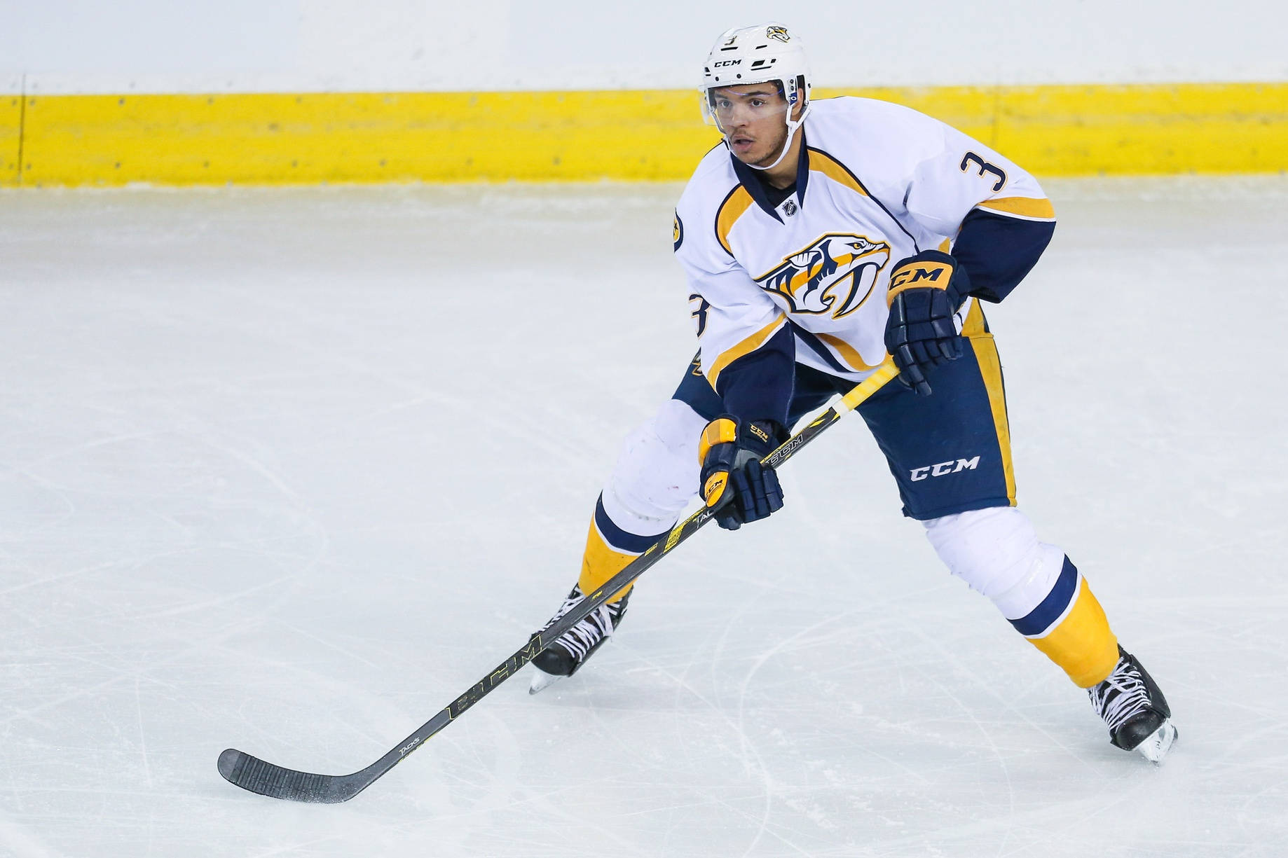 Seth Jones In Action For Nashville Predators Background