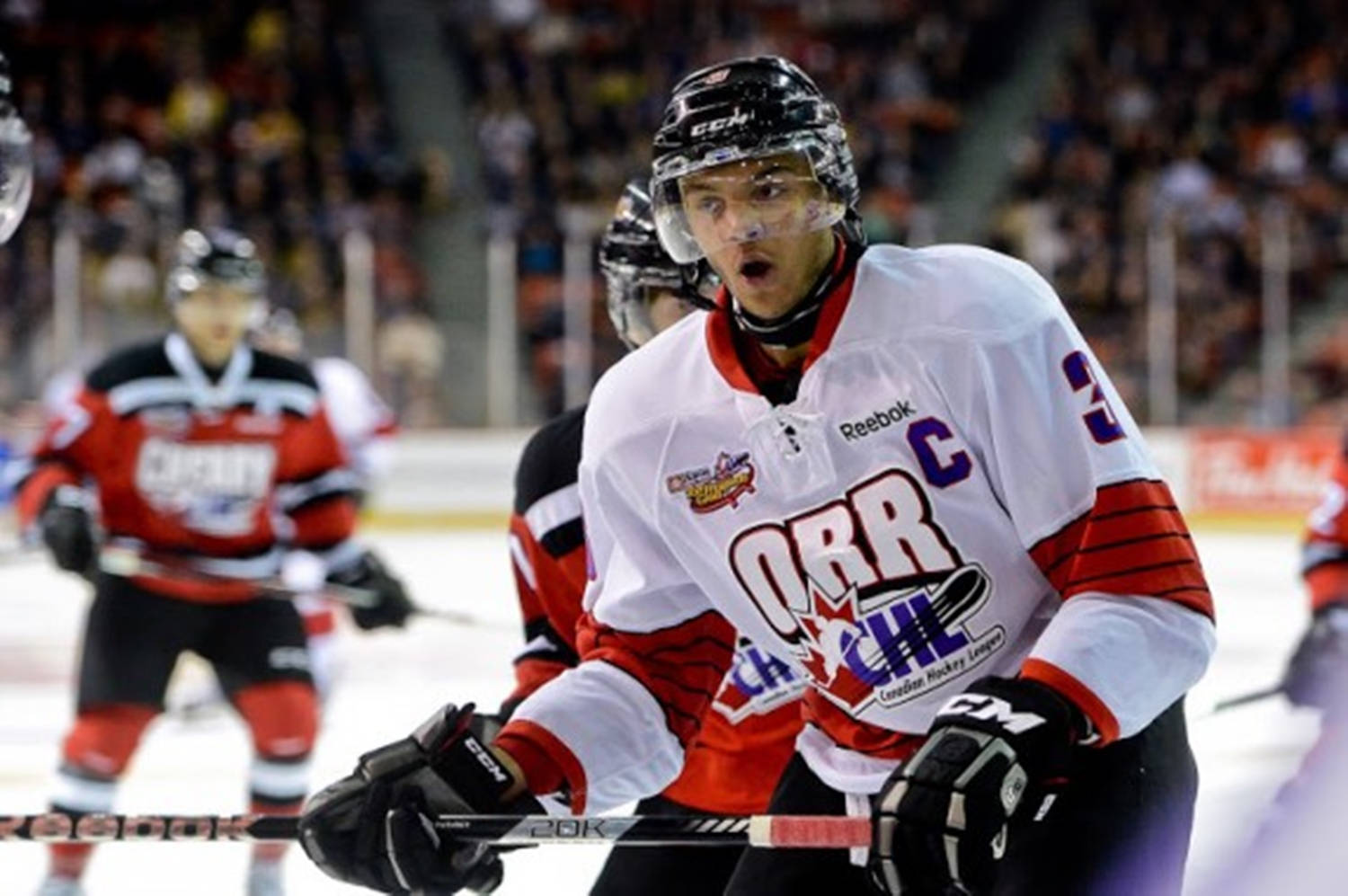 Seth Jones Playing For Team Orr With Shocked Face Background