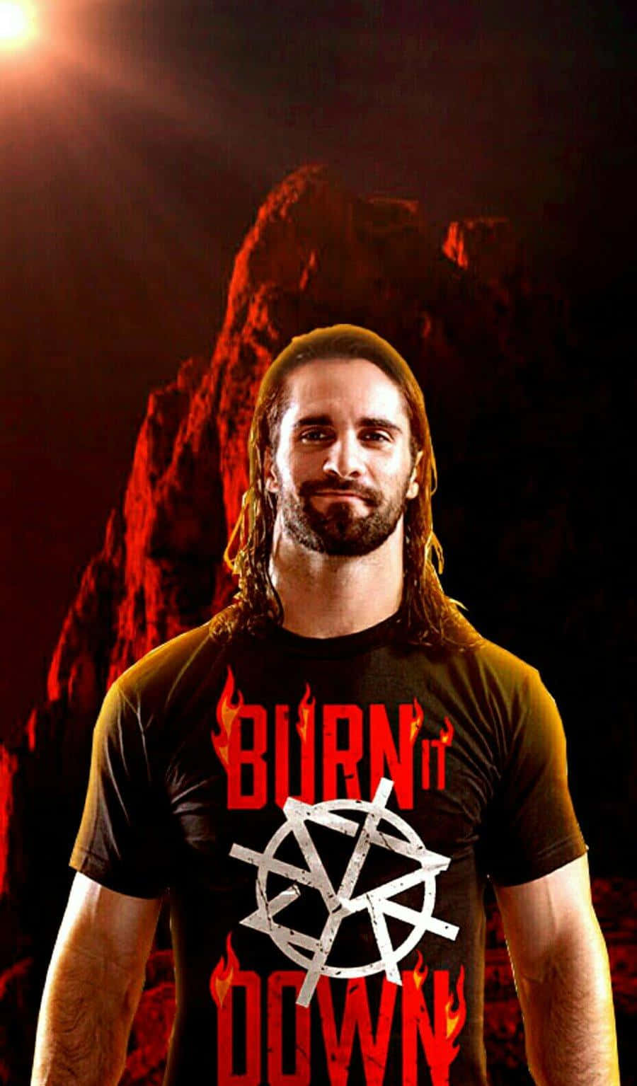 Seth Rollins Burn It Down Shirt Background