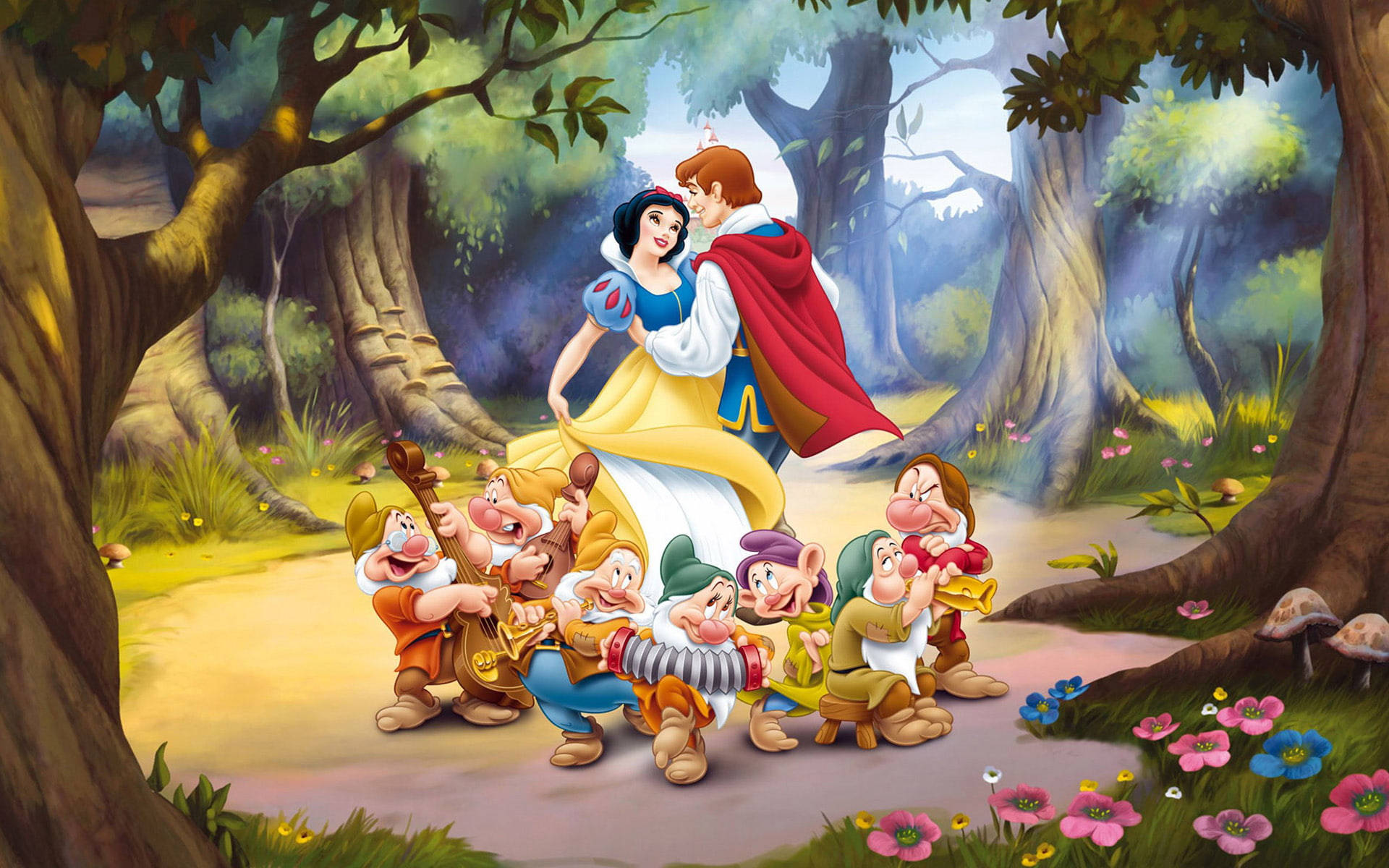 Seven Dwarfs In The Forest