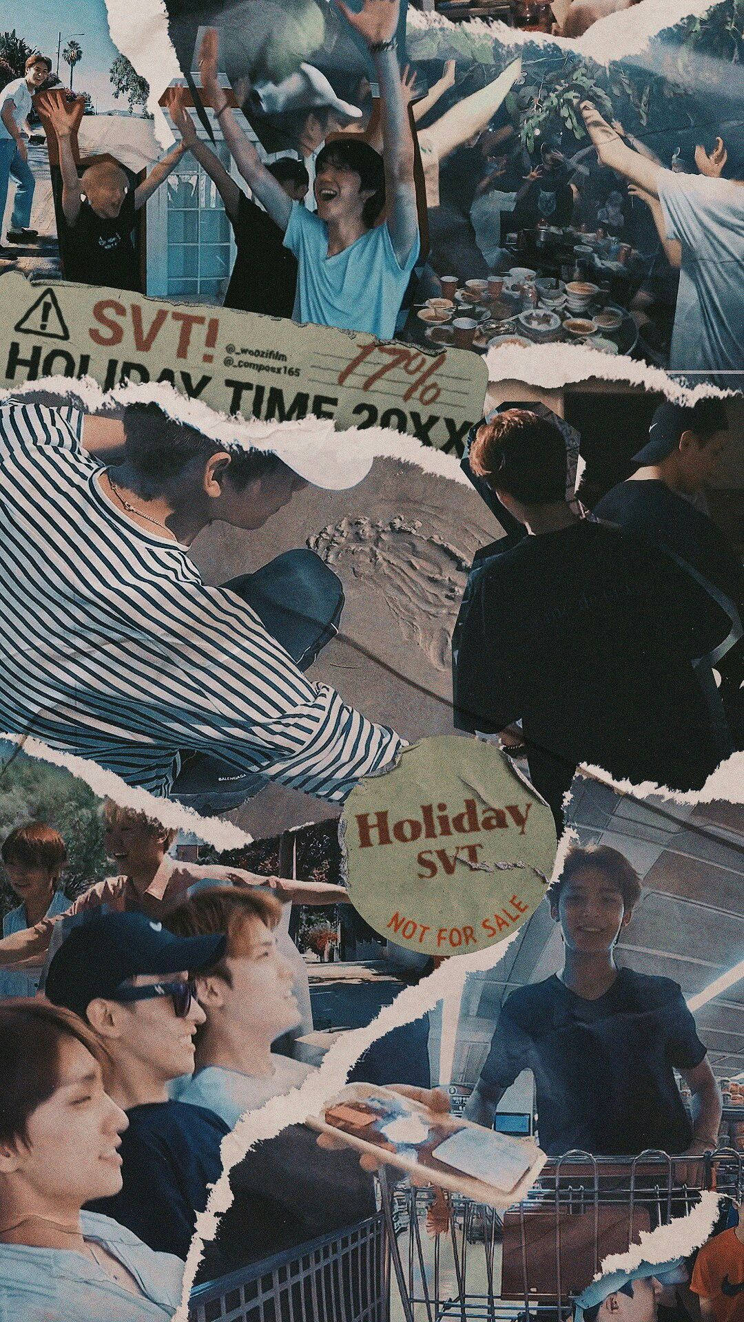 Seventeen Holiday Collage Background