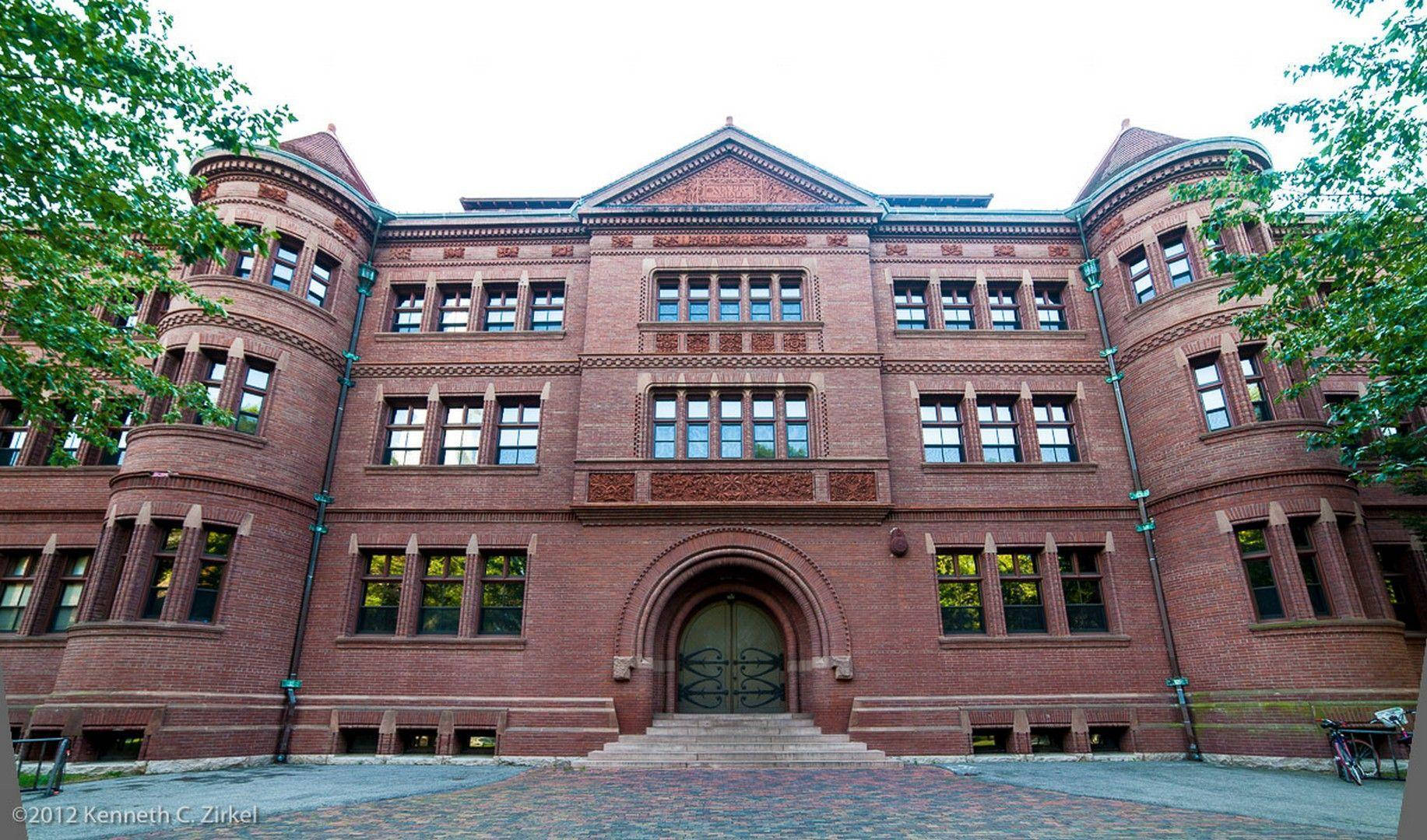 Sever Hall In The Historic Harvard University Campus Background