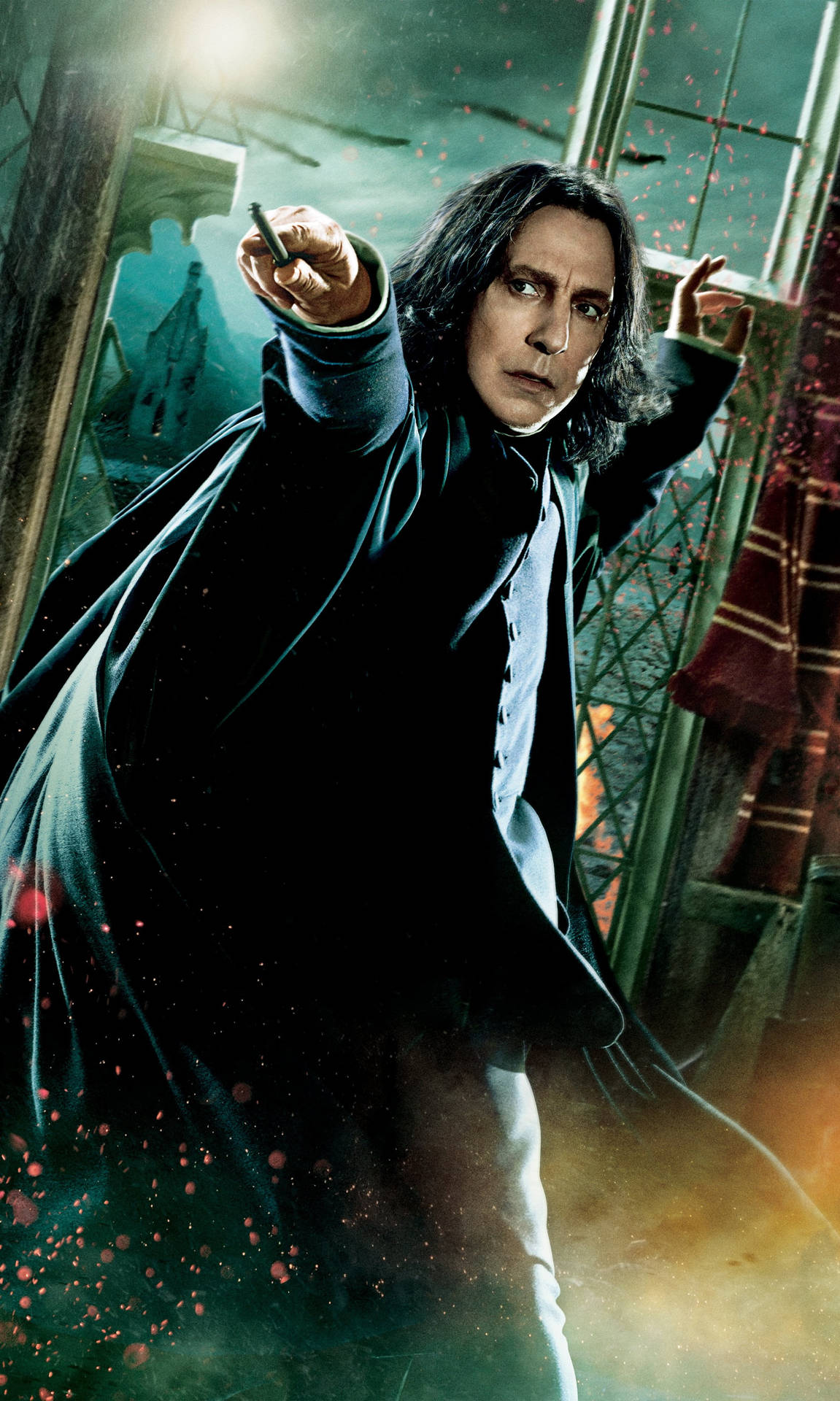 Severus Snape Fighting Stance Background