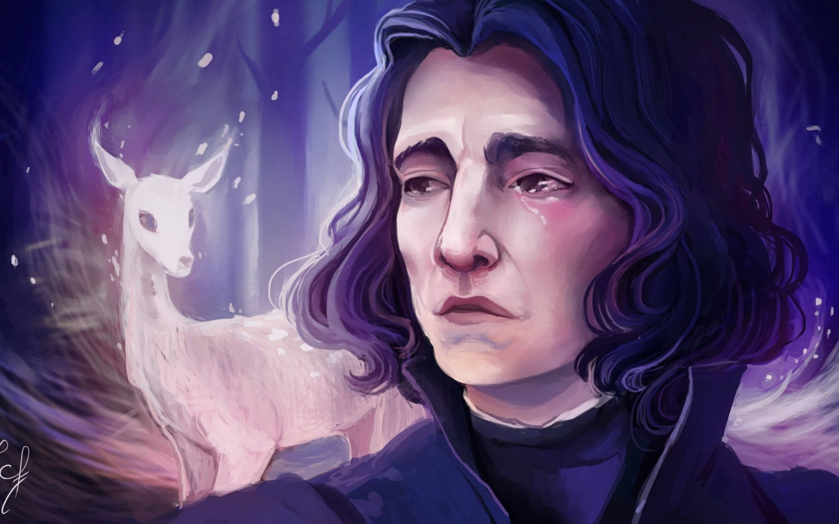 Severus Snape Sad Doe Background