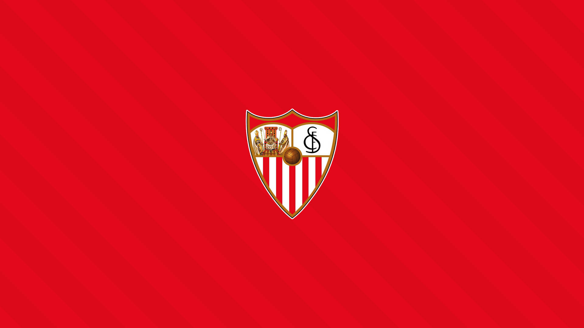 Sevilla Fc Logo In Minimalist Red Background