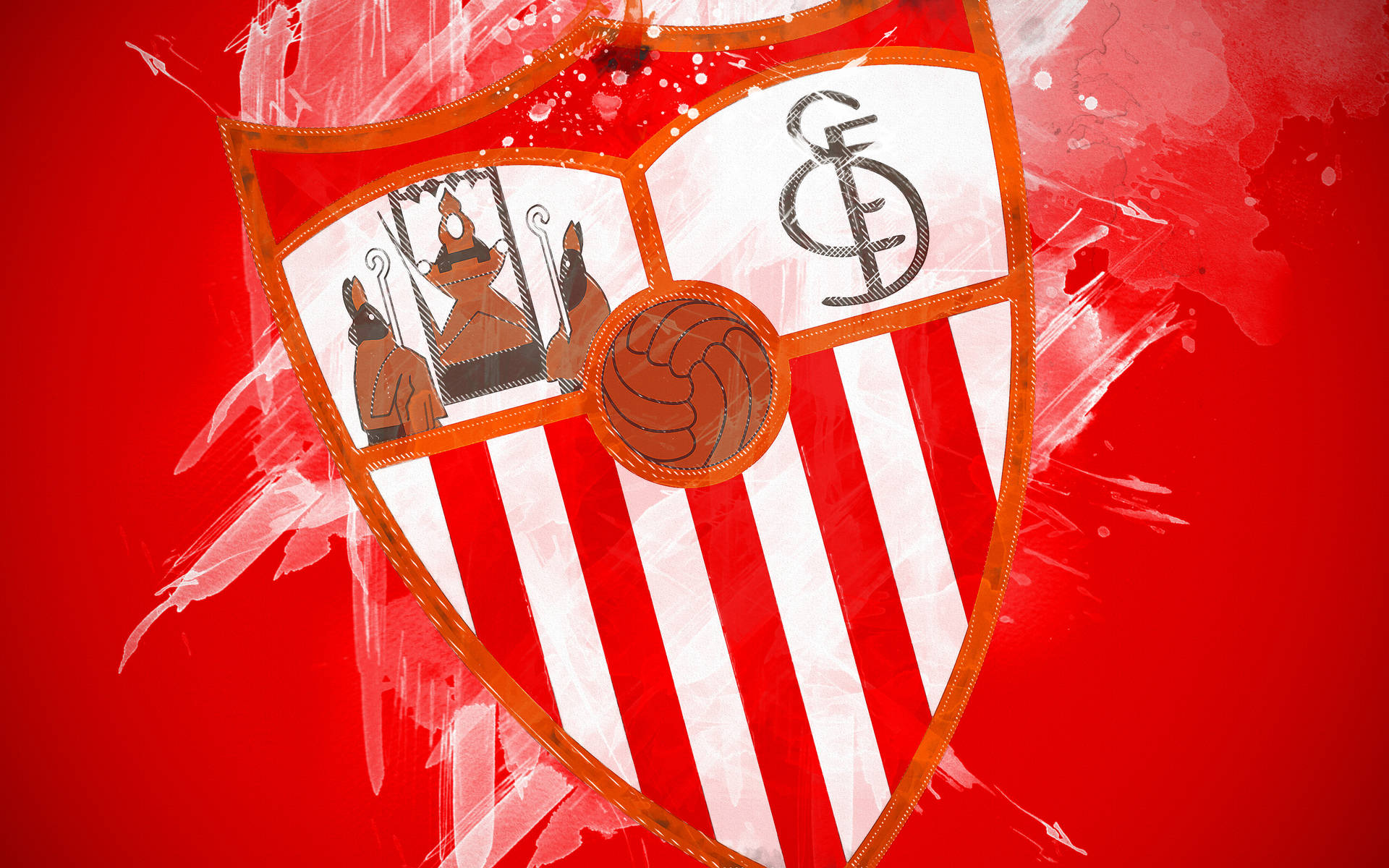 Sevilla Fc Logo Painting Background