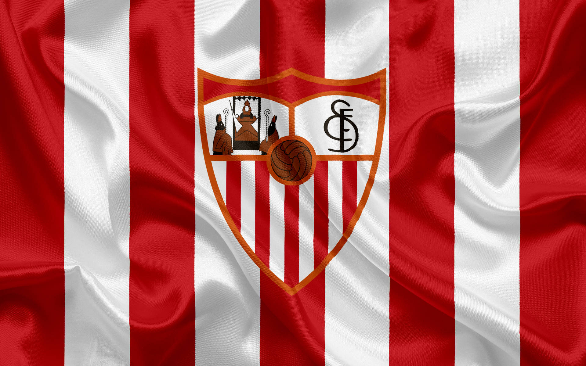 Sevilla Fc Red White Flag Background