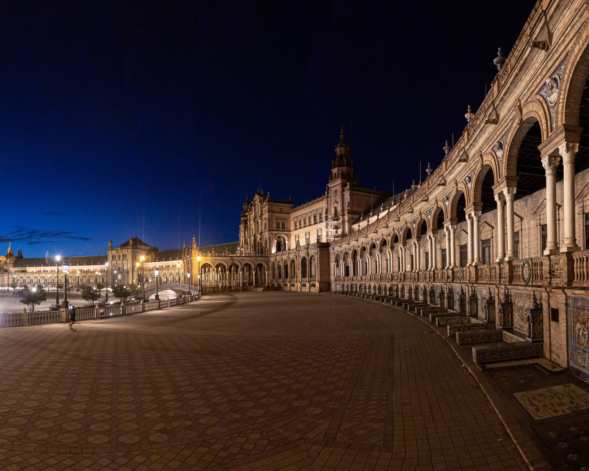 Seville Palace Concrete Road Background