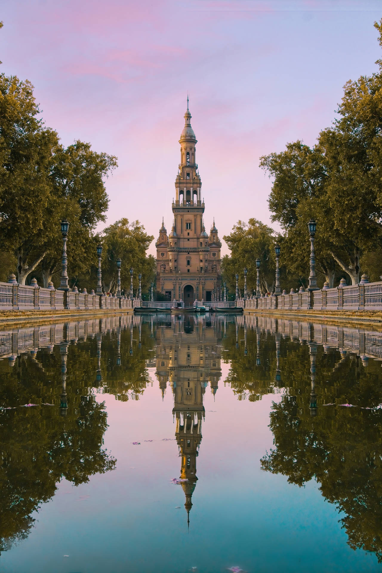 Seville Water Reflection Background