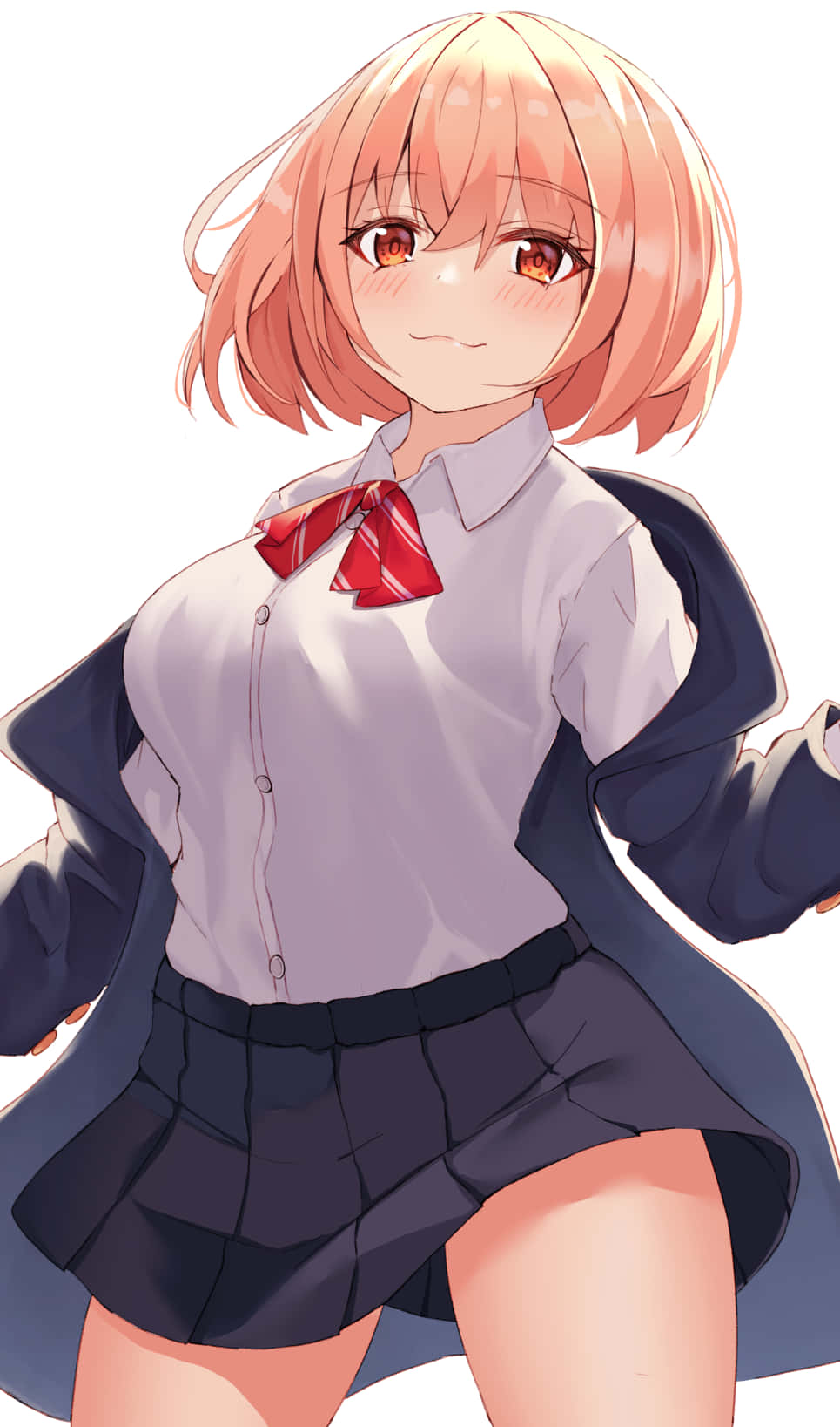 Sexy Anime Character With A Smug Face Background