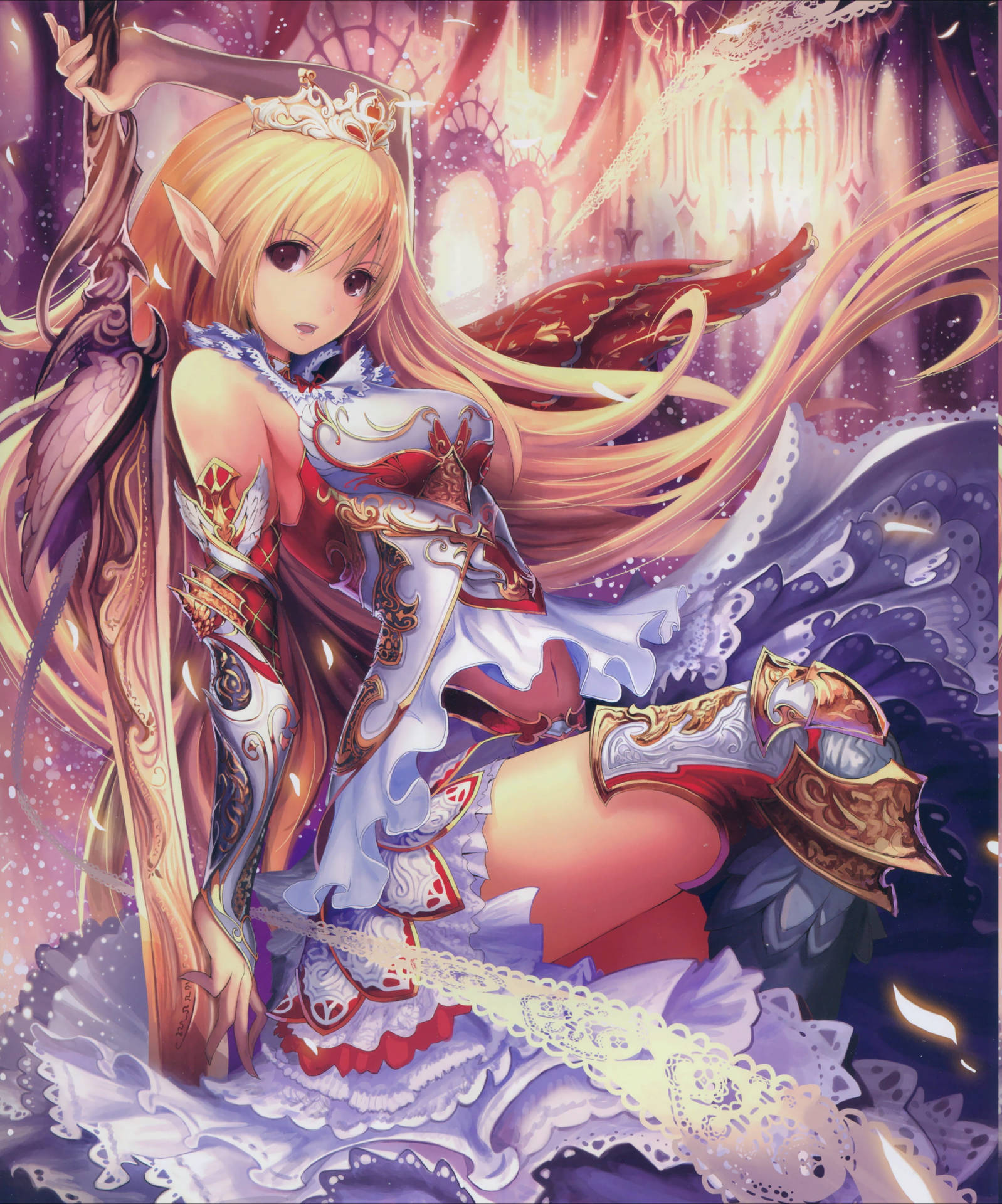 Sexy Anime Fantasy Warrior Background