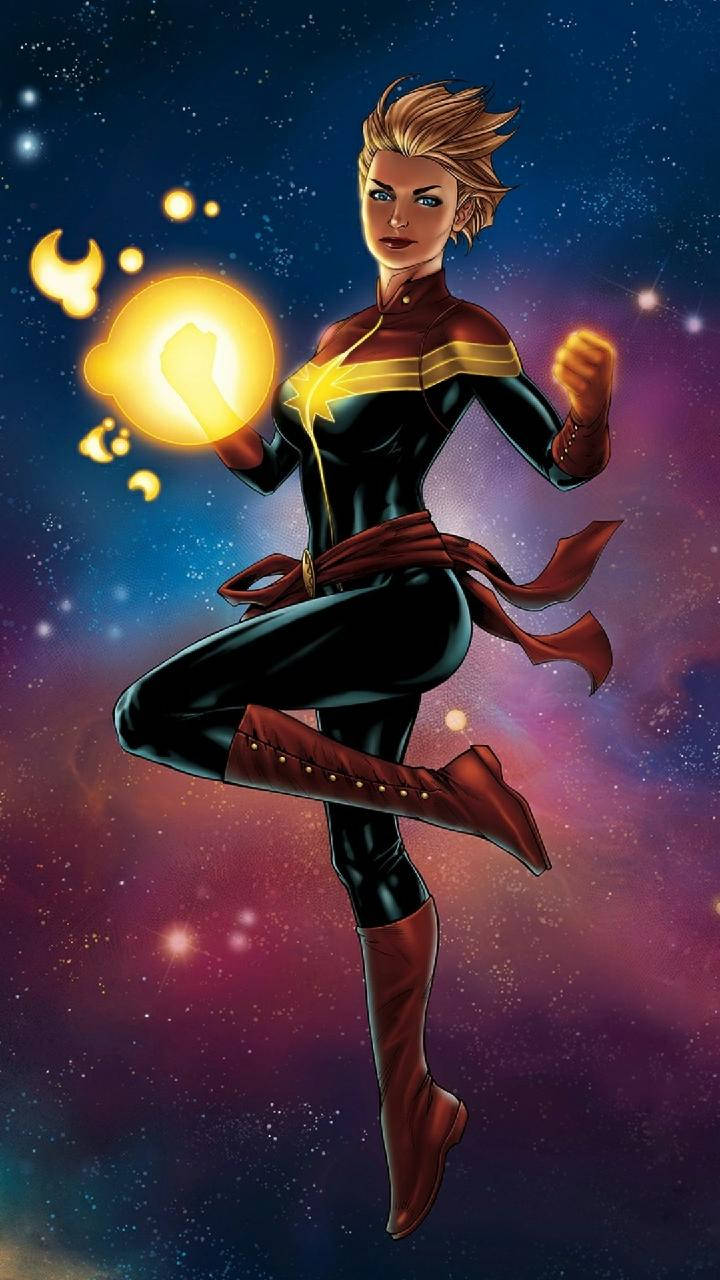Sexy Carol Danvers As Captain Marvel Background