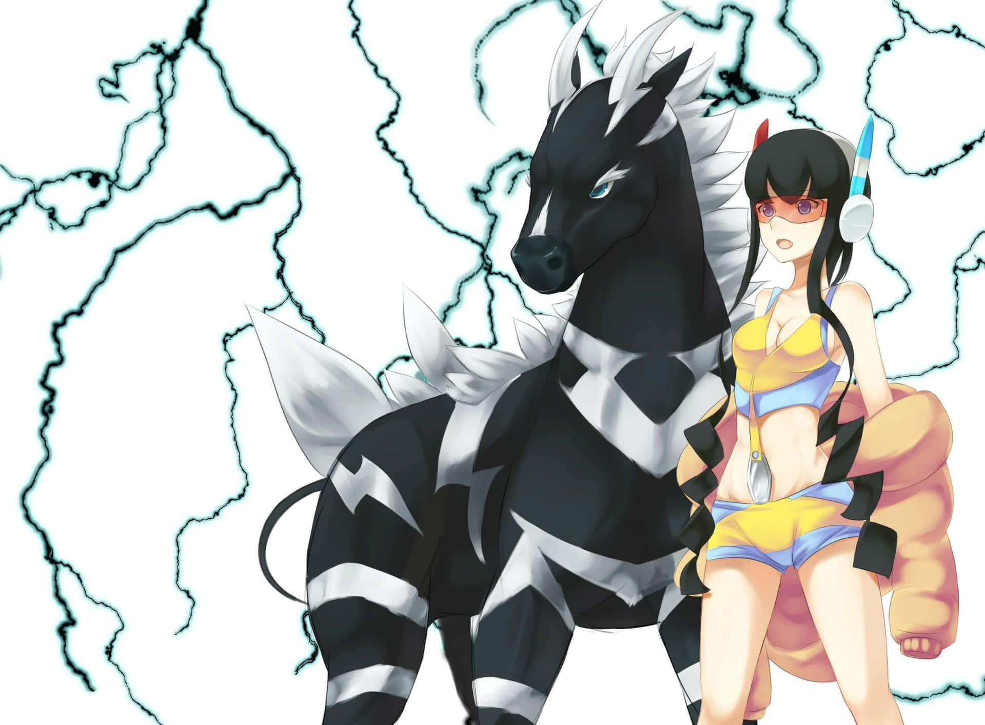 Sexy Elesa With Zebstrika Background