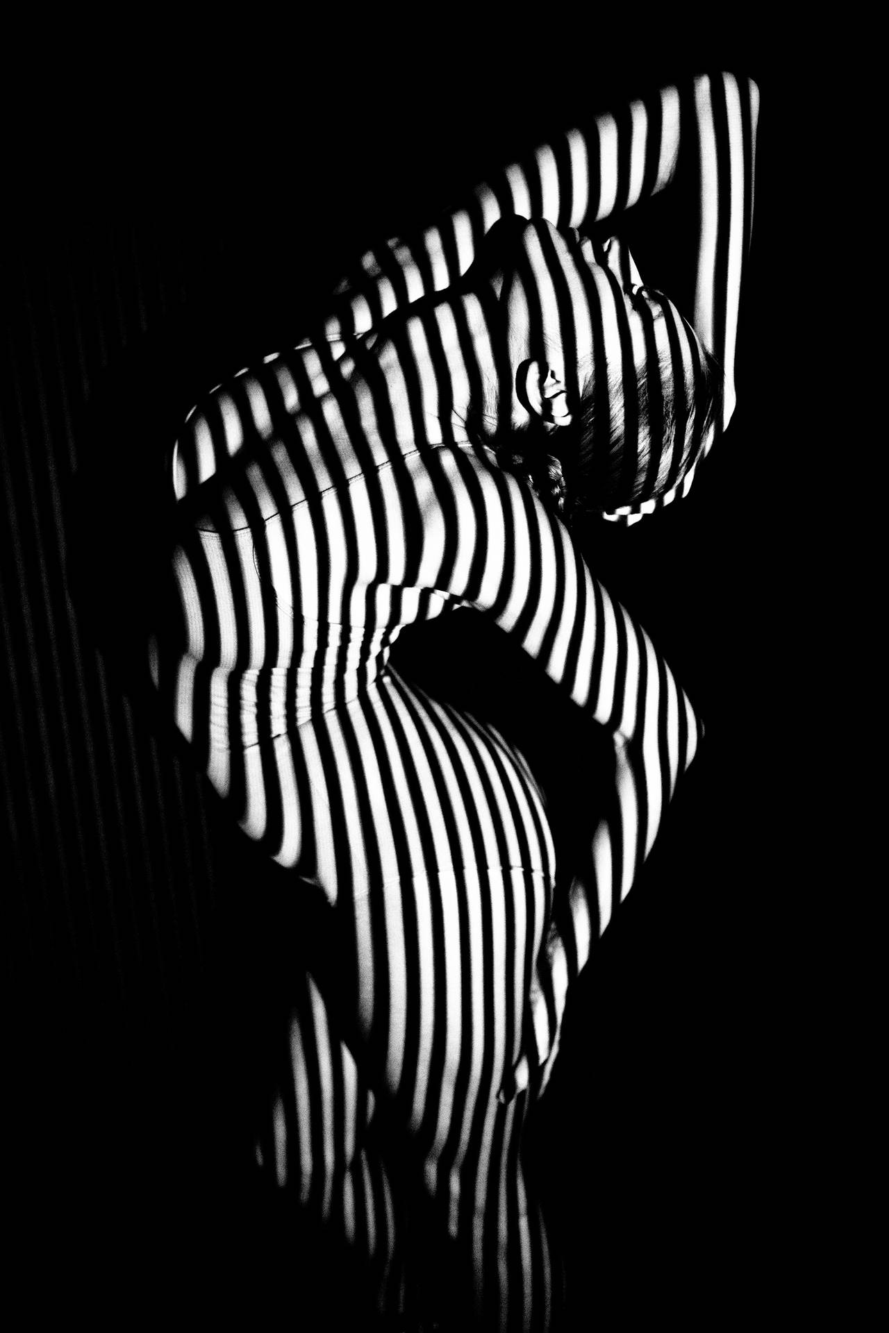 Sexy Female Striped Photography Background