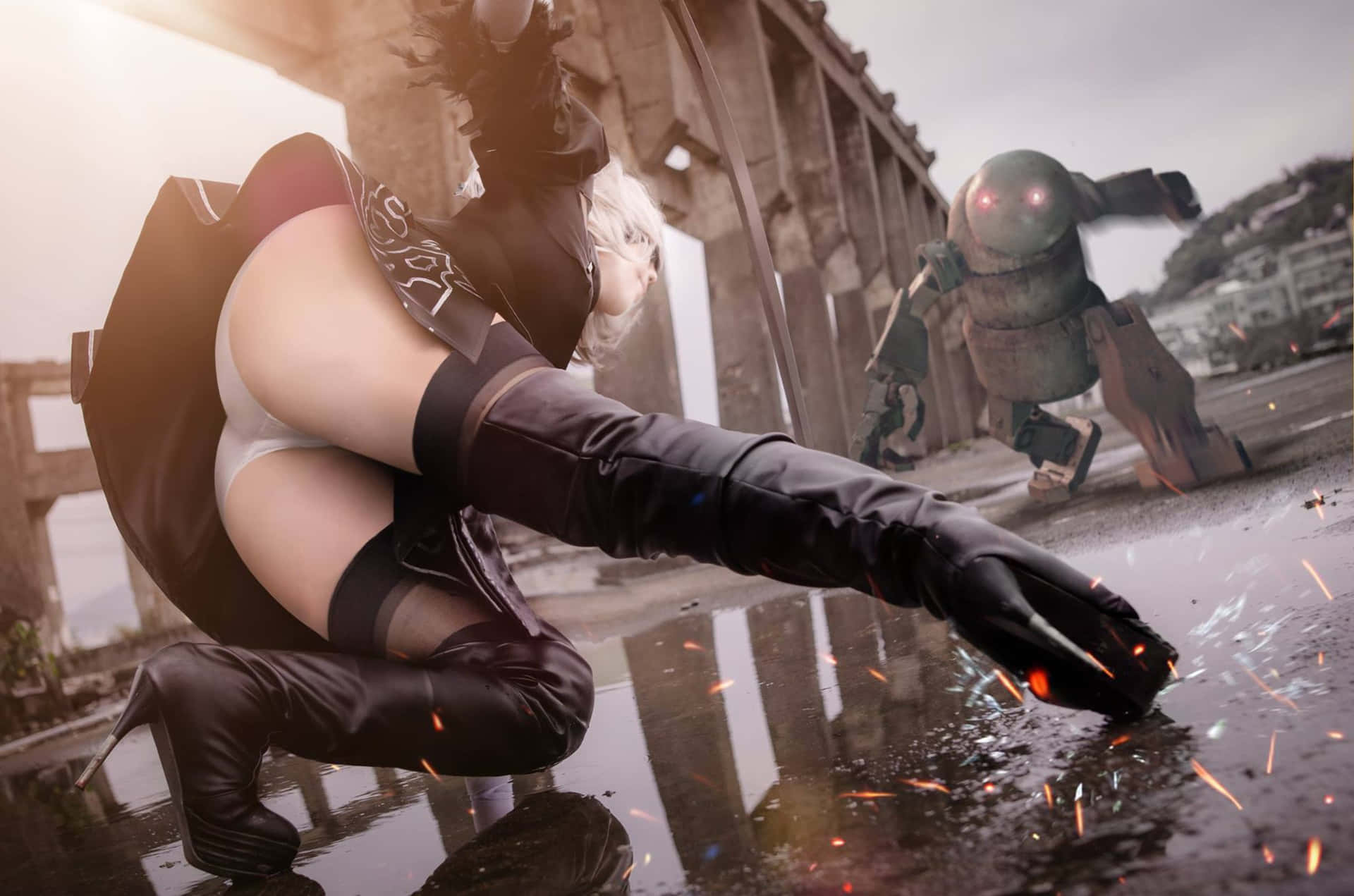 Sexy Image Of 2b Cosplay Background