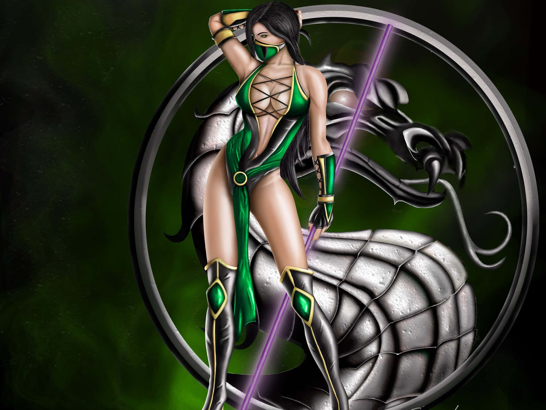 Sexy Mortal Kombat Jade Background