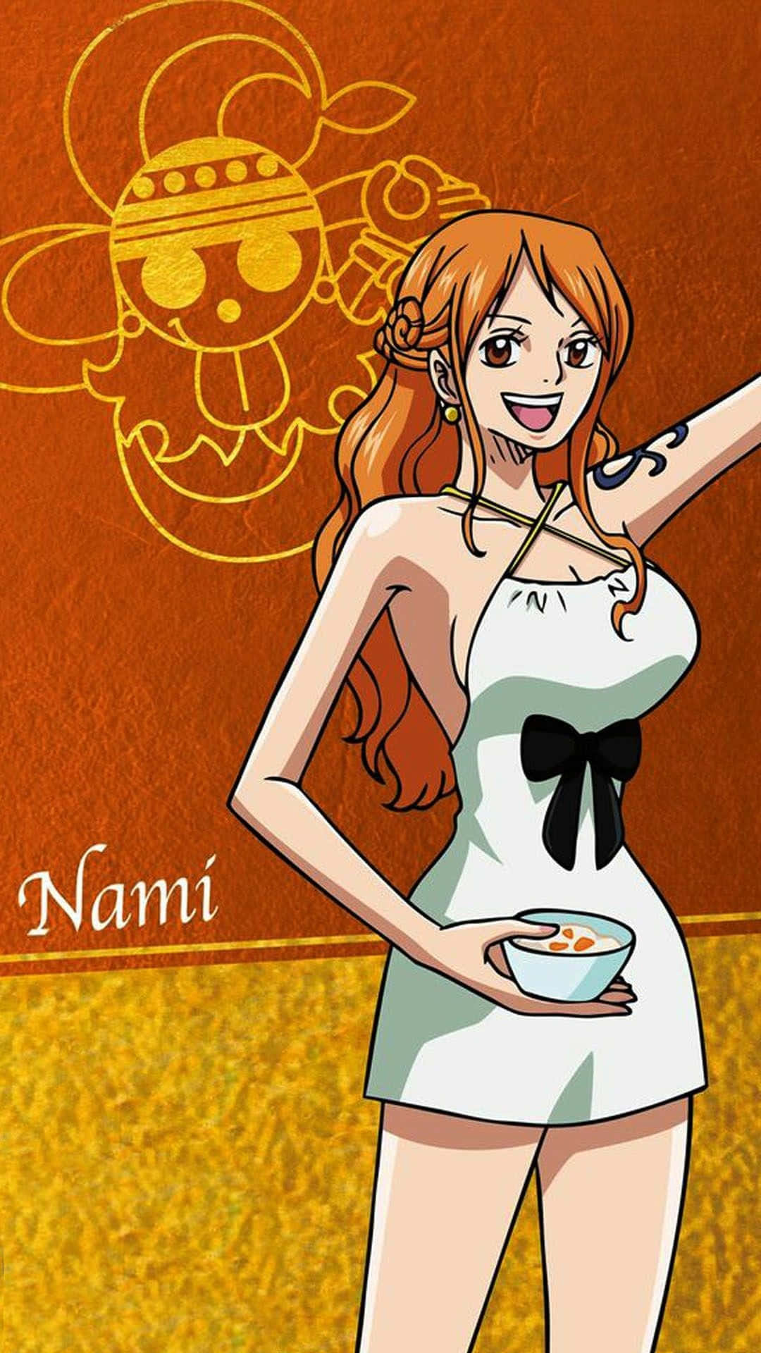 Sexy Nami One Piece Holding Soup Bowl