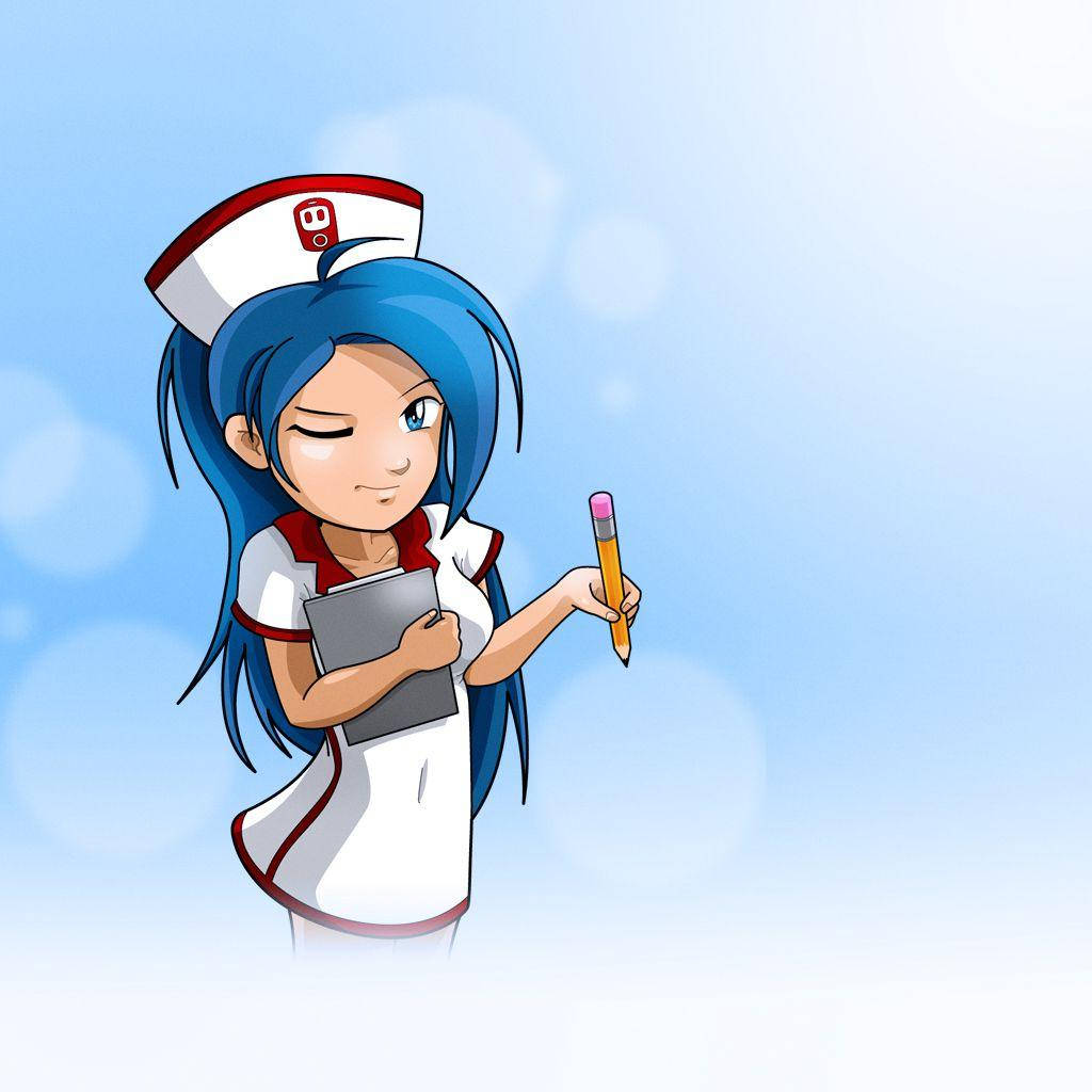 Sexy Nurse Girl Cartoon Background