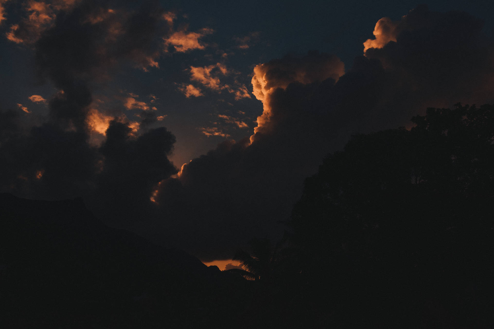 Seychelles Overcast Sky Background